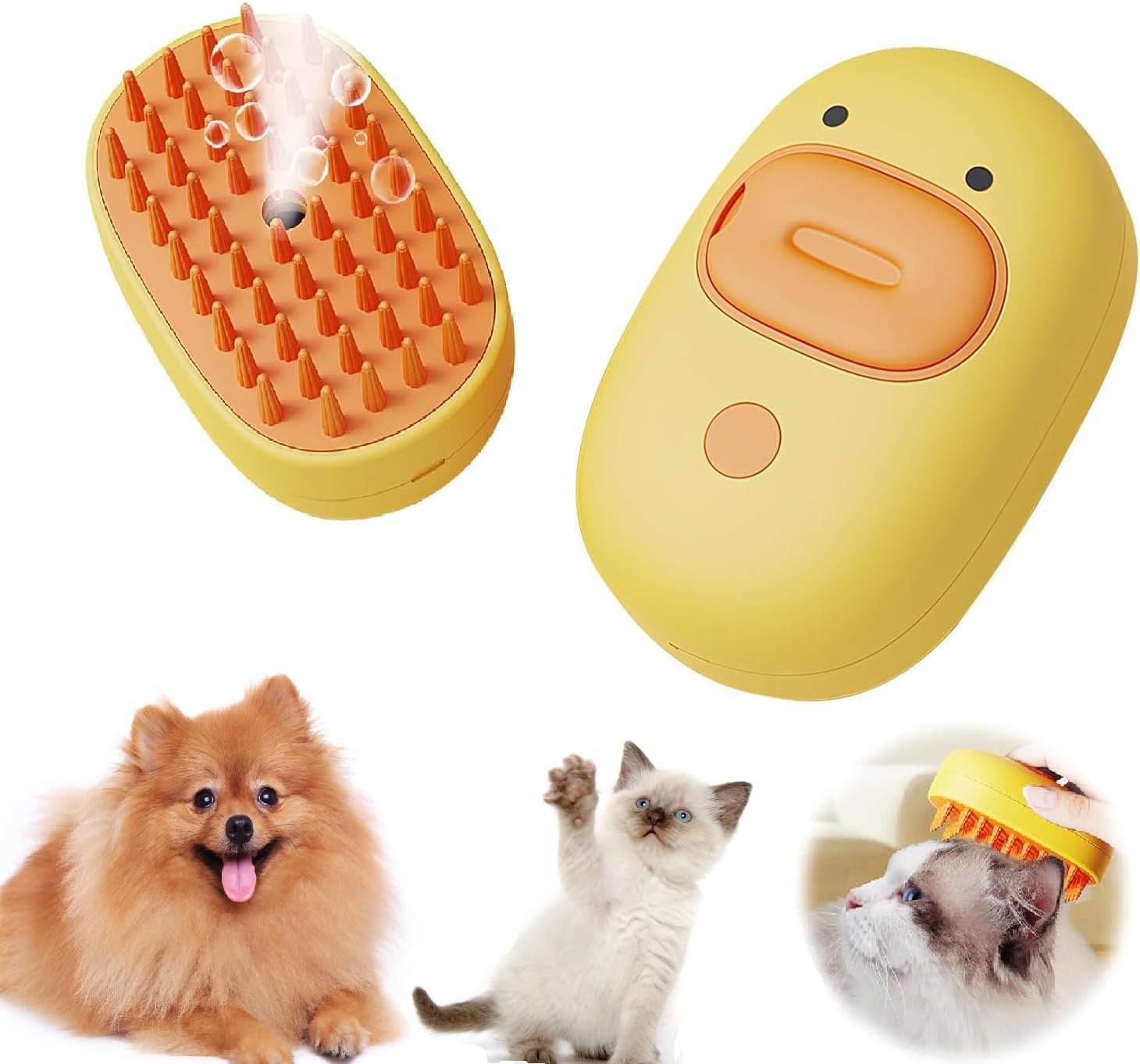 Cat Brush with Steam, Steamy Pet Brush, Dog Cat Brush with Water Steam Brush for Cats, Dogs, Pet Spray, Massage Comb, Cat Comb with Steam, Pet Comb, Fur Brush, Cat Hair Brush image number 4