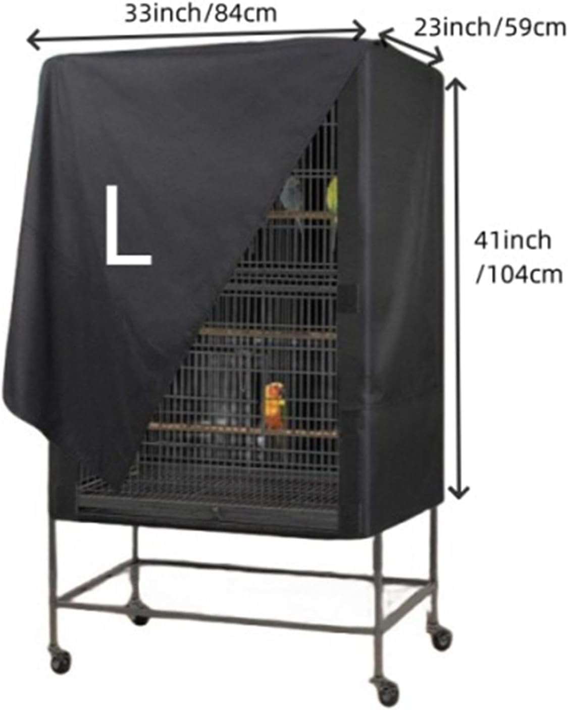 Night Bird Cage Cover - Parrot Cage Night Shield, Aviary Cover That Blocks Light | Cage Wrap for Quiet Area, Blackout Sunshade For image number 5