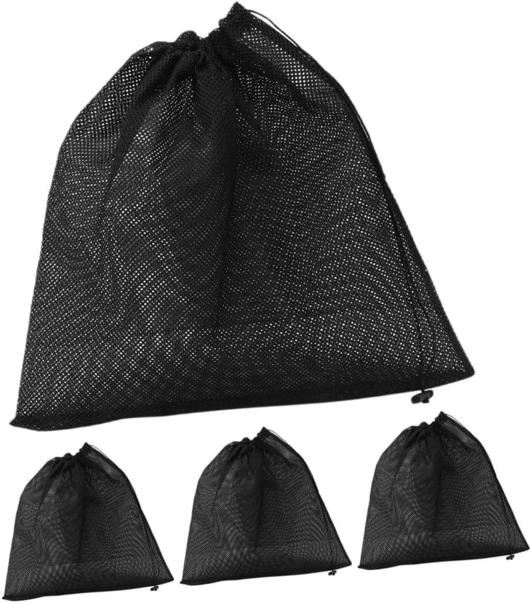 4Pcs Pump Barrier Mesh Bags with Drawstring Filter Bags for Swimming Pool Pumps Prevents Clogging Easy to Clean Suitable for Fish Tank image number 3