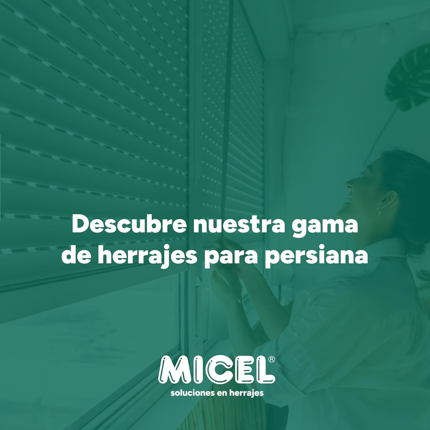 MICEL - 90094 - Built-In Venetian Blind Maximum Load 40 Kg Including Crank Handle Steel White Finish 160 X 80 X 130 Mm image number 1