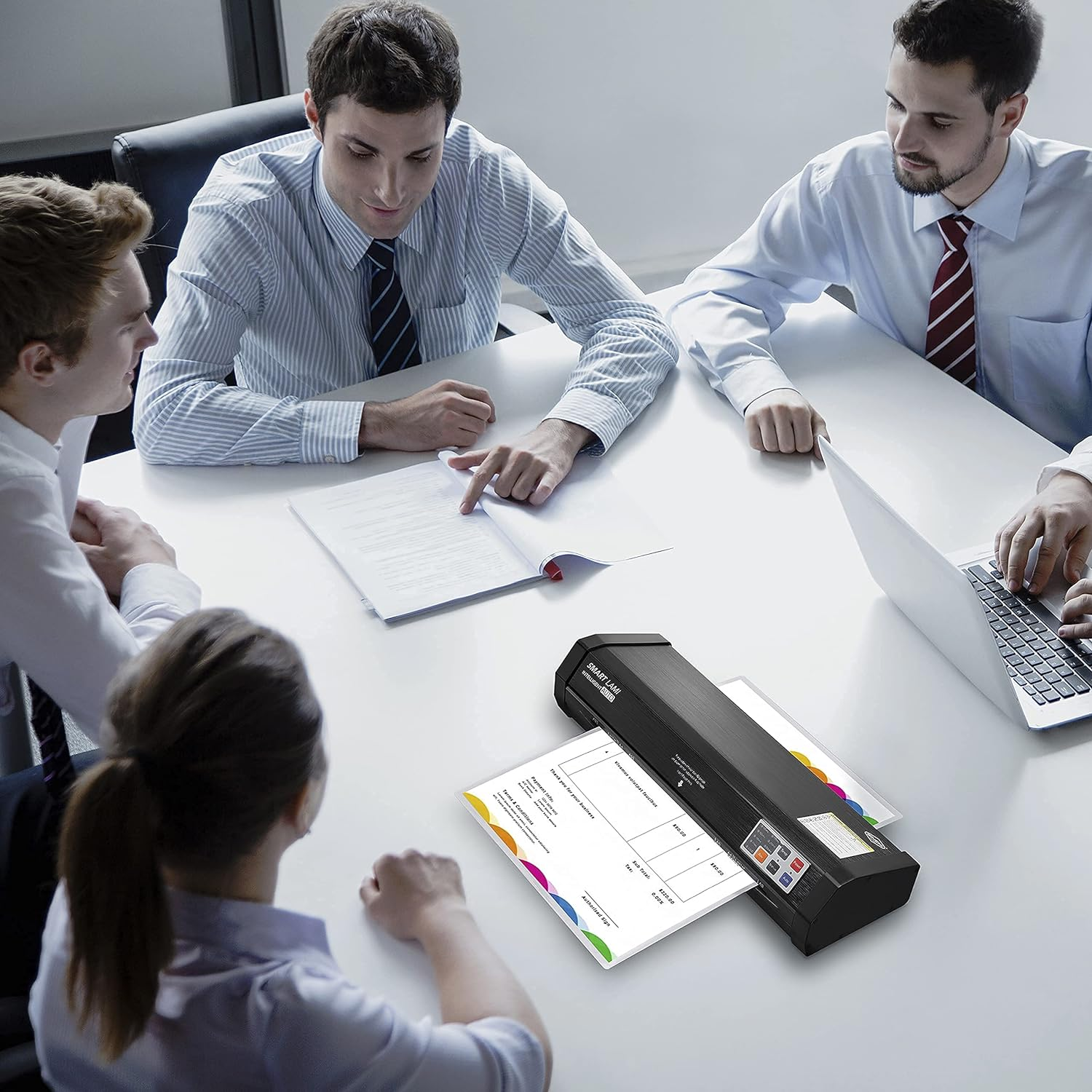 SINCHI 75-250 Mic, Auto Sense, Heavy Duty, A3-Size Thermal Laminator Machine for Business/Office/School, Never-Jam 50-Second Warm-Up Laminating Machine, Foil Applicator as Well image number 3