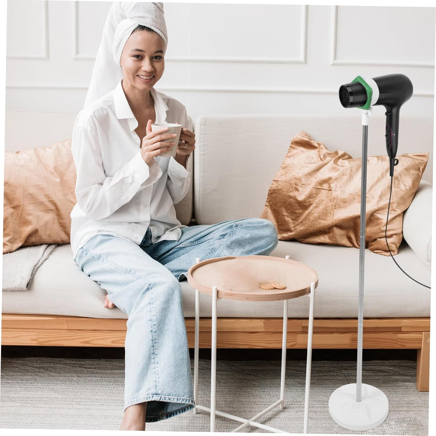 VINTORKY Hair Dryer Holder Stand Suction Cup Pedestal Hair Dryer Holder Portable image number 3