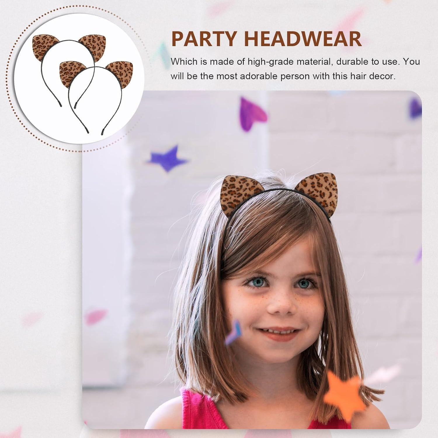 Cheetah Ears Headband - Leopard Cat Ears Accessory for Women