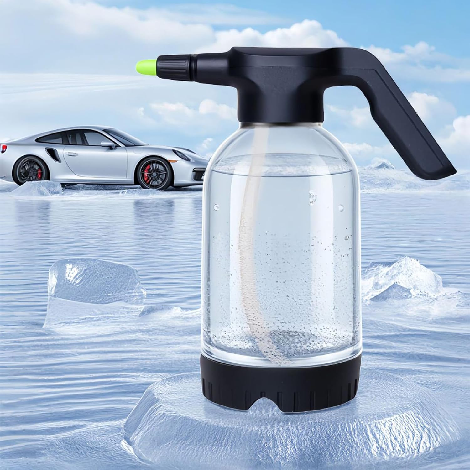 Foaming Spray Bottle Car Wash | 2L Electric Automatic Plant Mister Watering Can - Automatic Automotive Washing Cleaning Plant- Watering Kettle for Home Garden image number 3