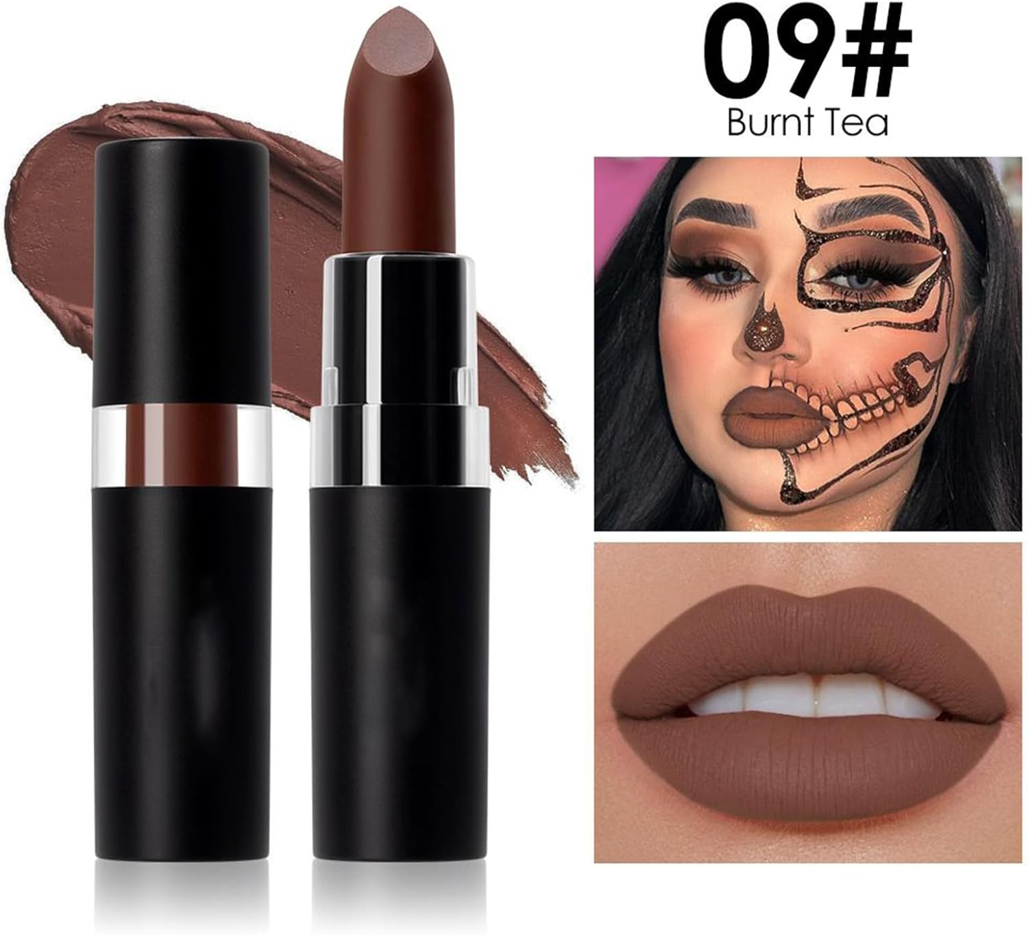 Rronnoy Lipstick Makeup Sets - Dark Black Buildable Lip Color,Hydrating Halloween Lipstick Set for Masquerade Ball Travel Commuting - A image number 7