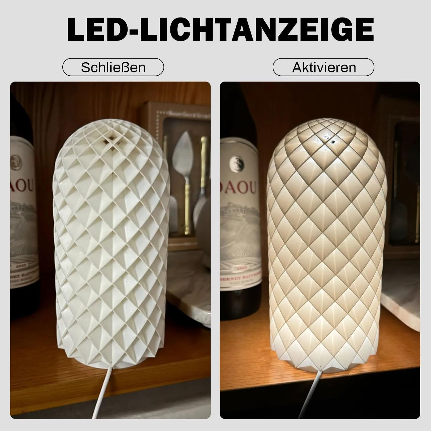 Pack of 2 3D Printer LED Lamp Kit for Lab A1/A1Mini/P1S/P1P/X1C for Crafting Night Light Models and Easy Installation, with USB Adapter, Three Types of White Light (White Style) - A image number 3