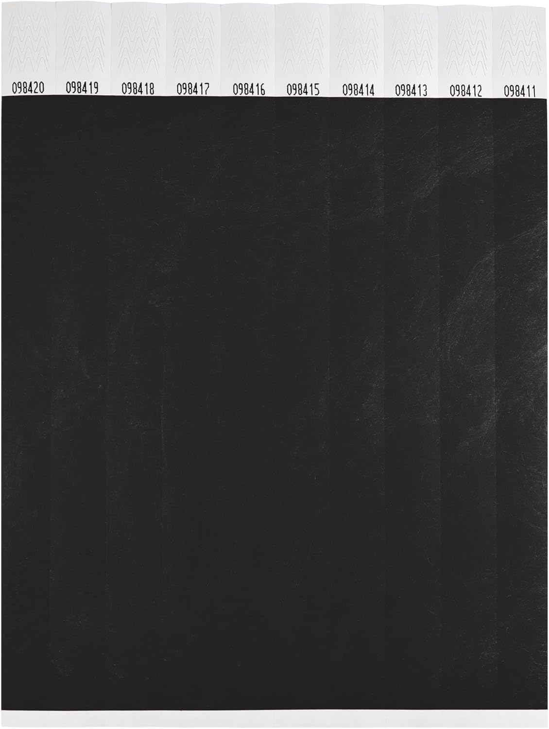 500 Black Tyvek Wristbands 19Mm with Tape Closure Waterproof ID Bands Age Proof Security for Events