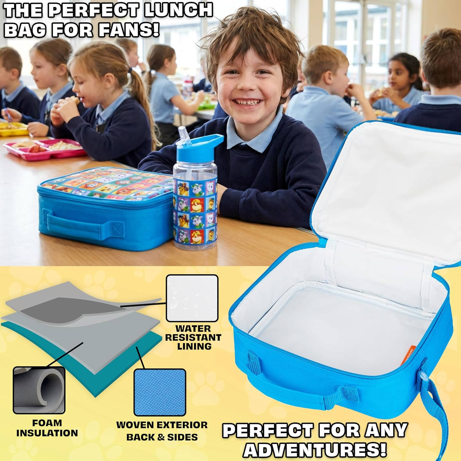 Paw Patrol Backpack Set 4 Pcs Kids Water Bottle 400Ml Pencil Case Insulated Lunch Bag Preschool Nursery Reception Marshall Chase School Supplies image number 4