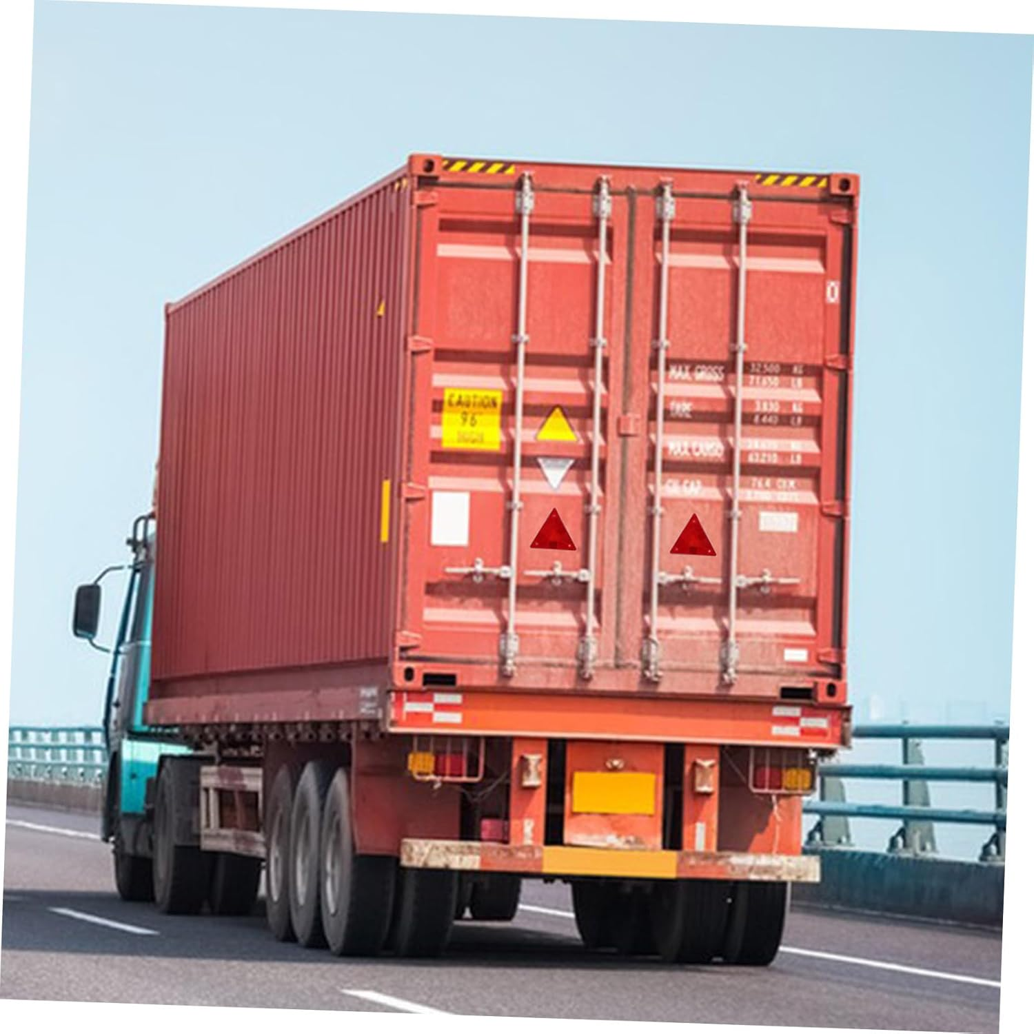 MAGICLULU 10PCS Red Reflective Warning Triangle for Trucks Small Portable Roadside Safety Sign Frames Easy Setup Emergency Alert for Night Driving and Adverse Weather Conditions image number 1