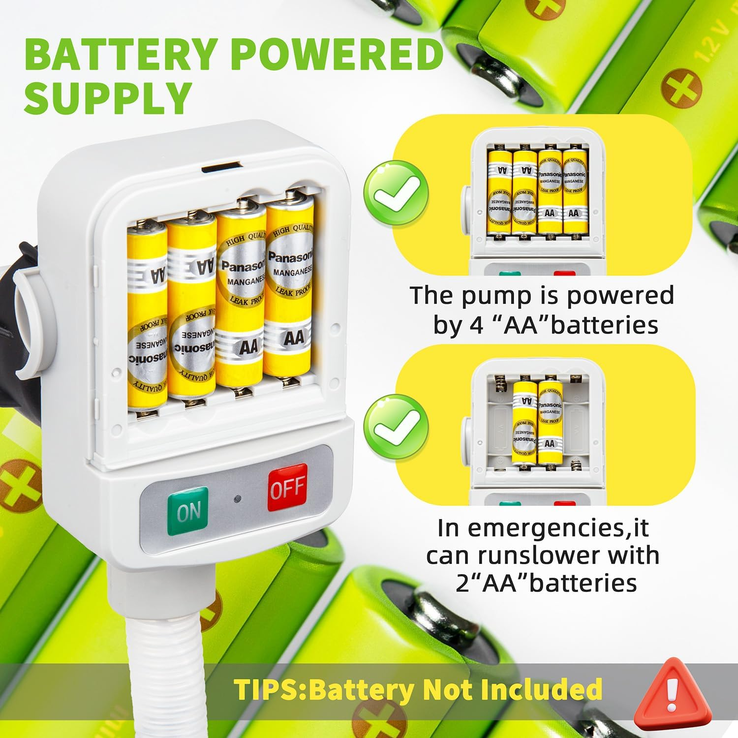 KOULATE Portable Electric Fuel Tank Siphon Hose Transfer Pump Battery Powered Operated, Fuel Transfer Pump with Auto-Stop 3.2 Gallons per Min, Gas Cans for Gasoline, Diesel, Kerosene(Black)