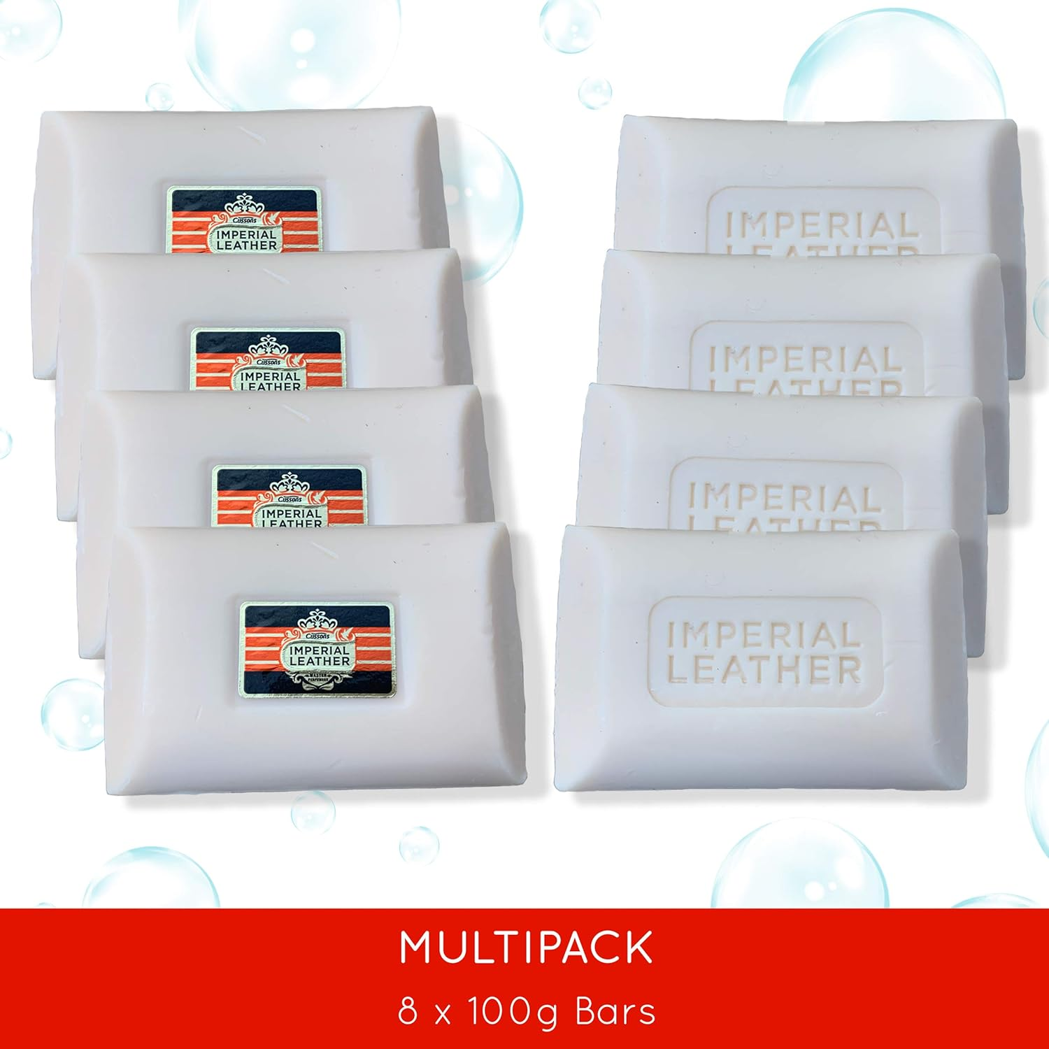 8 X Imperial Leather Original Soap Bars Multipack 8 X 100G Luxury Rich & Creamy Ivory Bars from PZ Cussons image number 1