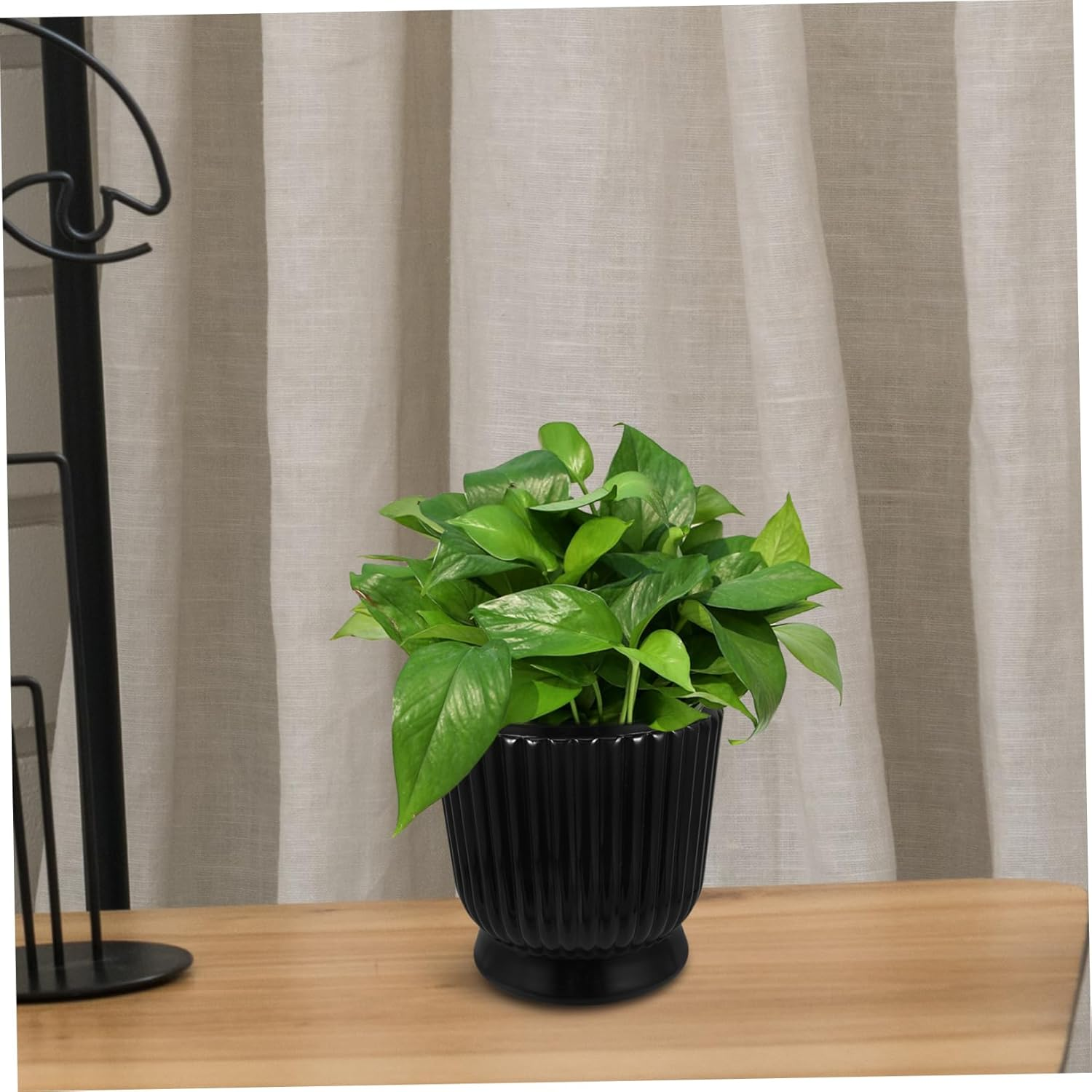 FUNOMOCYA Elegant Glass-Like Hydroponic Planter Self-Watering Planter Box Drainage for Indoor Plants Versatile Pots for Soil Hydroponic Gardening image number 6