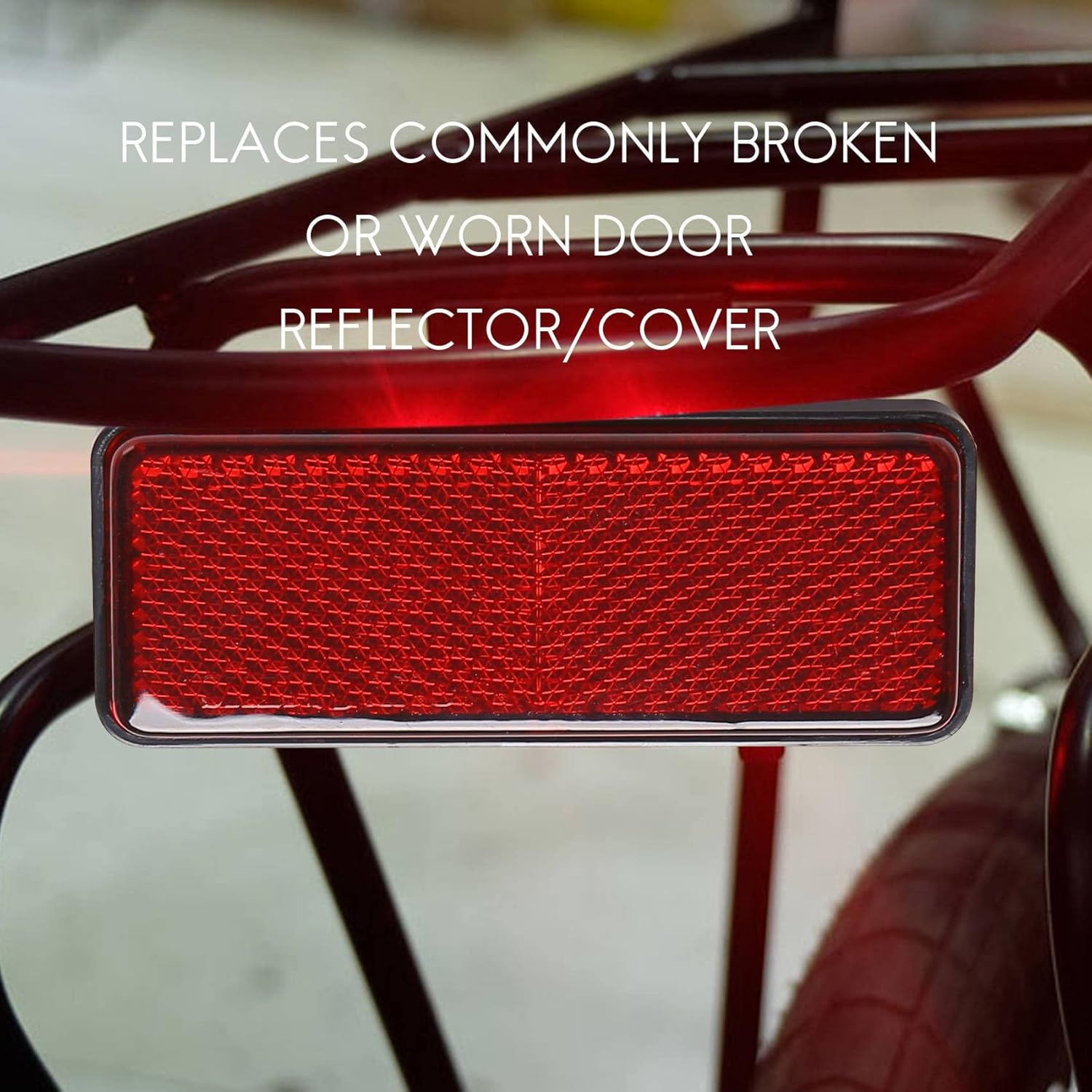 Red Light Rear Motorbike Quad Scooter Bike Reflector Number Plate Rectangle Reflector For image number 6