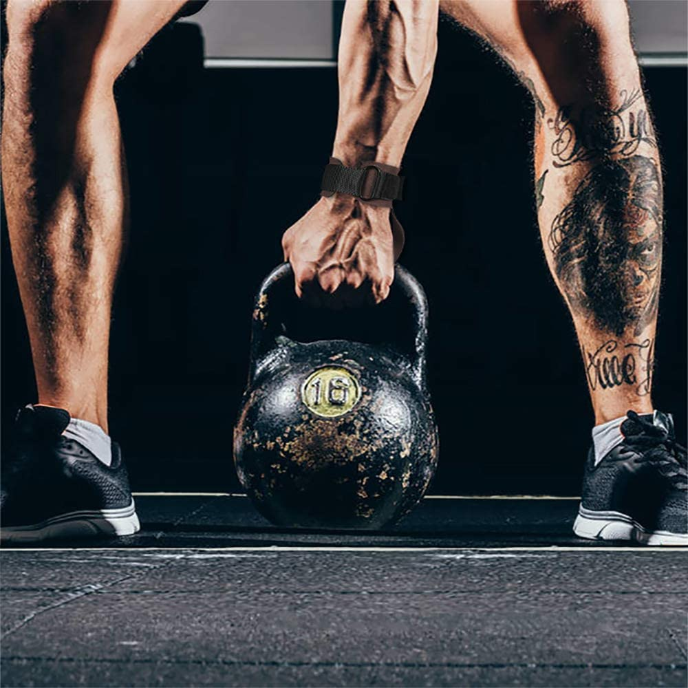 3 Hole Leather Hand Grips for Crossfit Training, Gymnastics, Full Palm Protection, Workout, Crossfit Gloves, WOD Hand Grips, Cross Training, Weight Lifting, Kettlebells, Gymnastic Rings image number 4