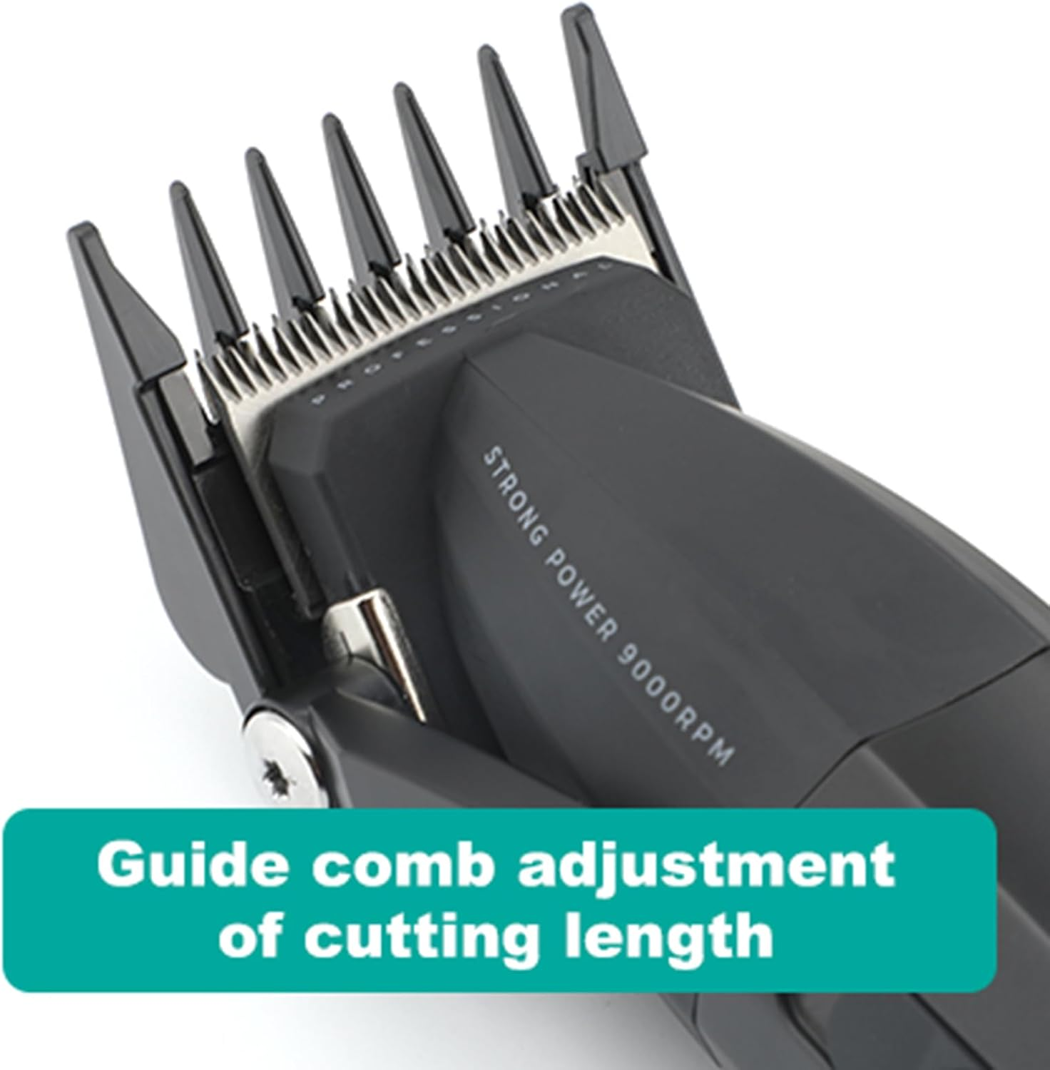 VGR 003 Fresh Fade Hair Clipper, Professional Hair Trimmer, Cord/Cordless Rechargeable Hair Cutting Tools with LED Display, 9000 RPM Barber Clippers, Green image number 3