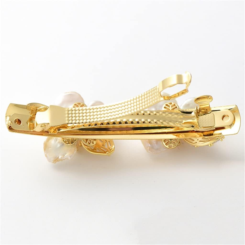 Alligator Clip,Headdress,Hair Clamp,Hairpins,Pearl Multi-Style Spring Clip Duckbill One Word Clip Hairpin Top Clip Hair Accessories (Color : A, Size : One Size) image number 1