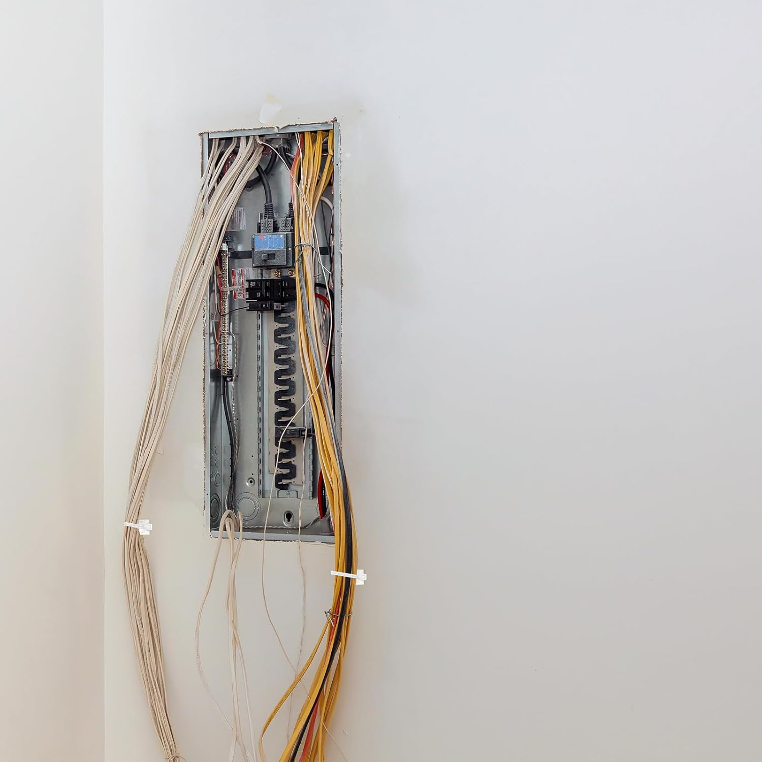 TEAONE Cable Tie Mounts, 100 PCS White Tie Wire Clips with 100 PCS Zip Tie for Wire Storage (Bulk) image number 4