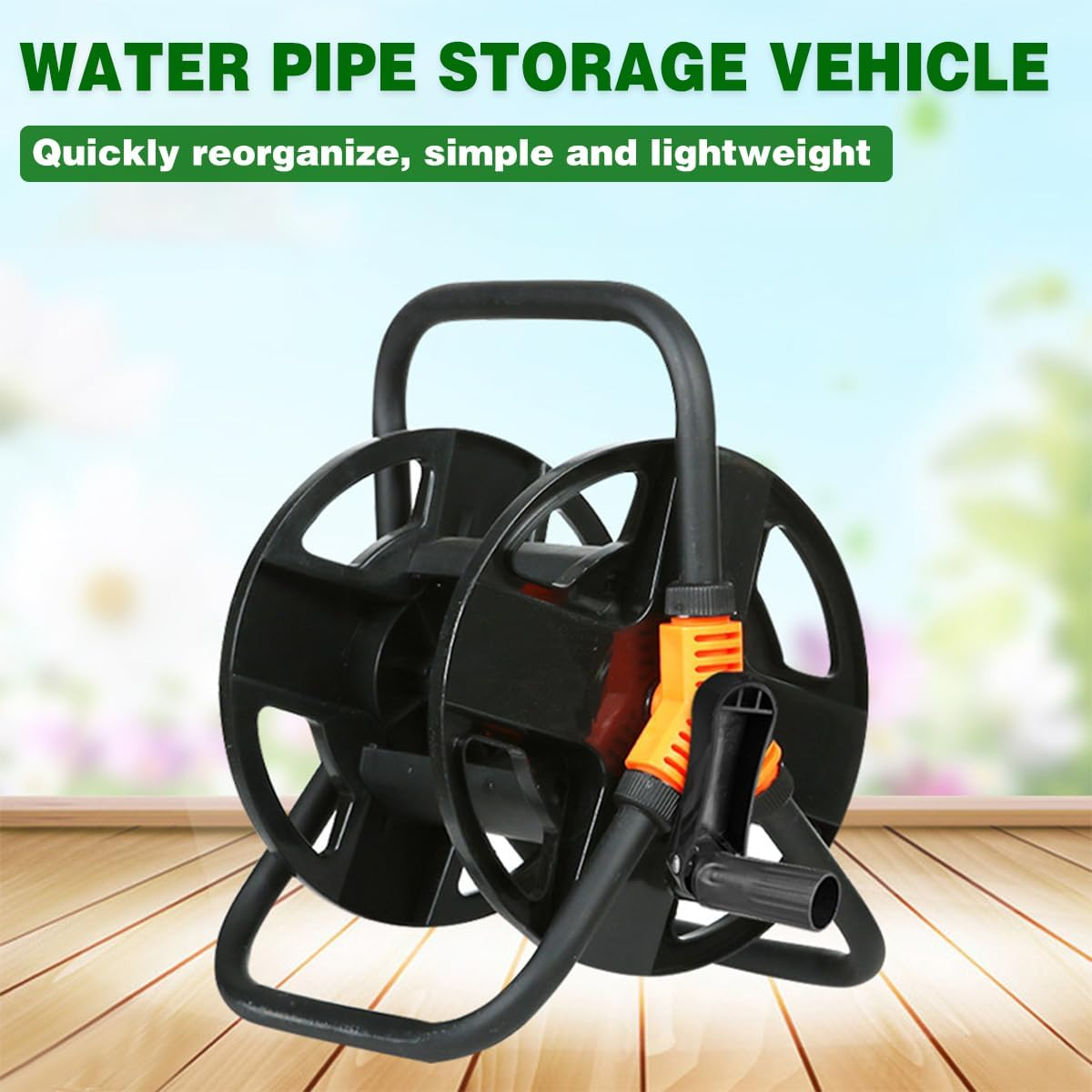 Household Car Wash Water Pipe Storage Rack Pipe Winding Tray Water Pipe Rack Winding Winding Wire Roller Garden Watering Flowers image number 2