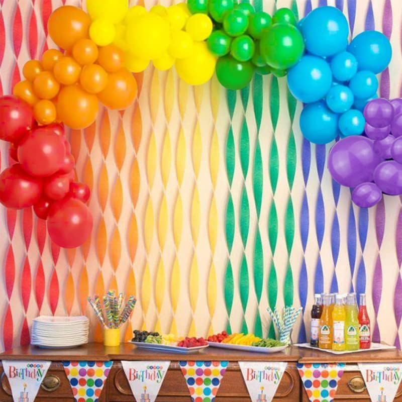 DIY Balloon Garland Colourful Rainbow Balloons Papper Tassels Party Decoration image number 3