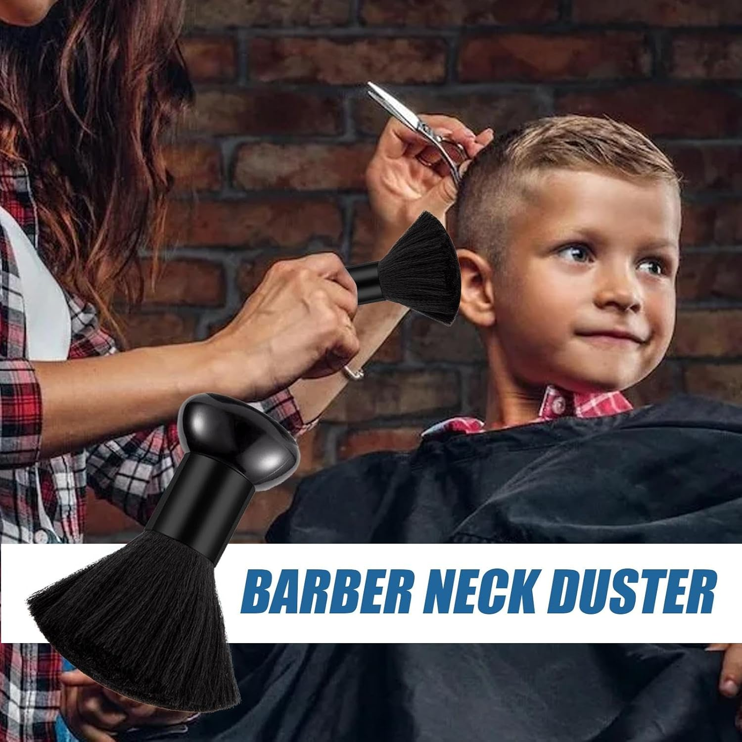 Qkbuza Hair Barber Brush - Nail Dust Cleaner Brushes | Nail Tool, Hairdressing Broken Hair Cleaning Brush for Barber Shop, Soft Nylon Bristles