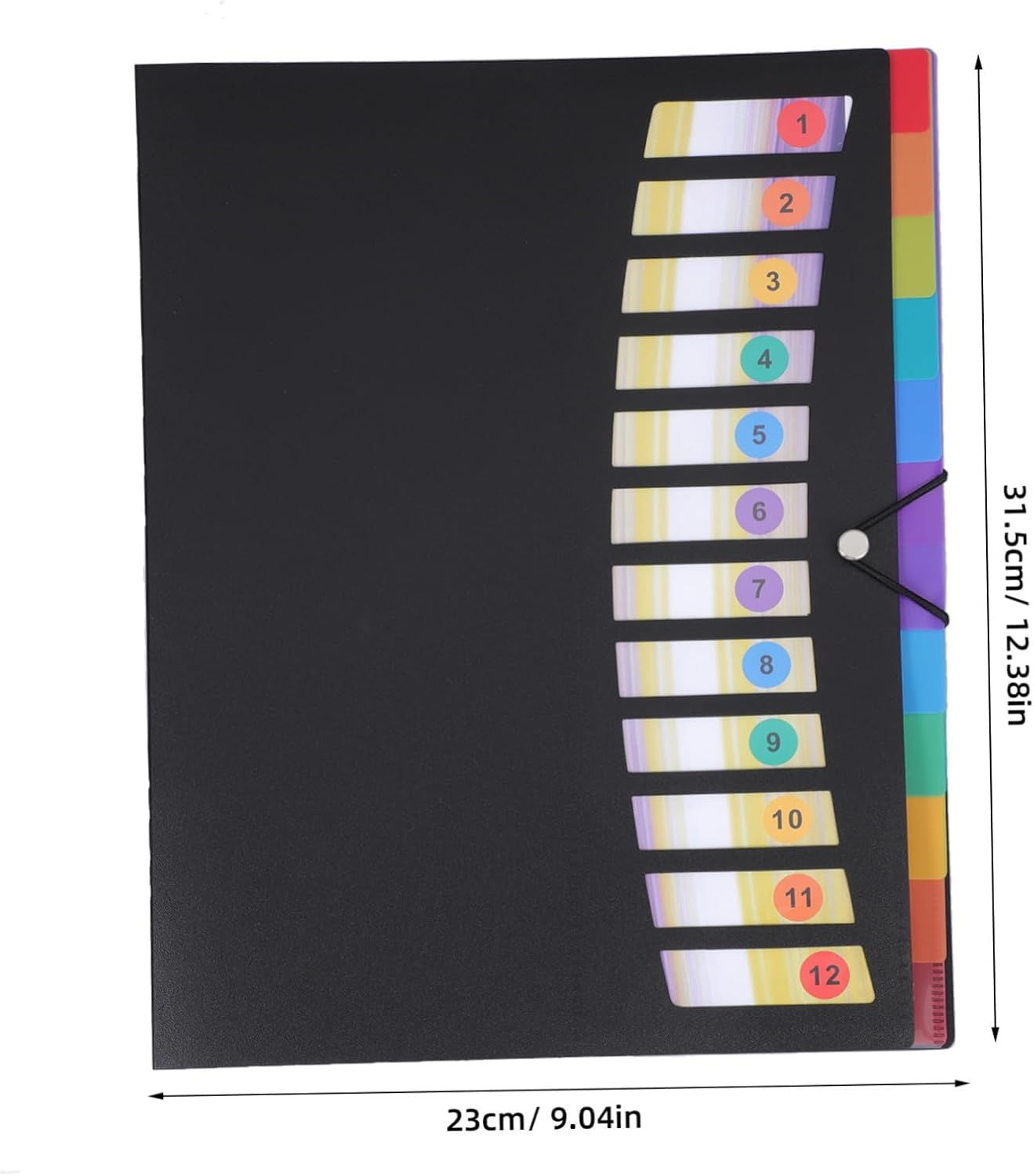 CAXUSD File Organiser Expanding Document Folder Rope Button Seal Large Capacity Pocket Folder for Travel Office School image number 1