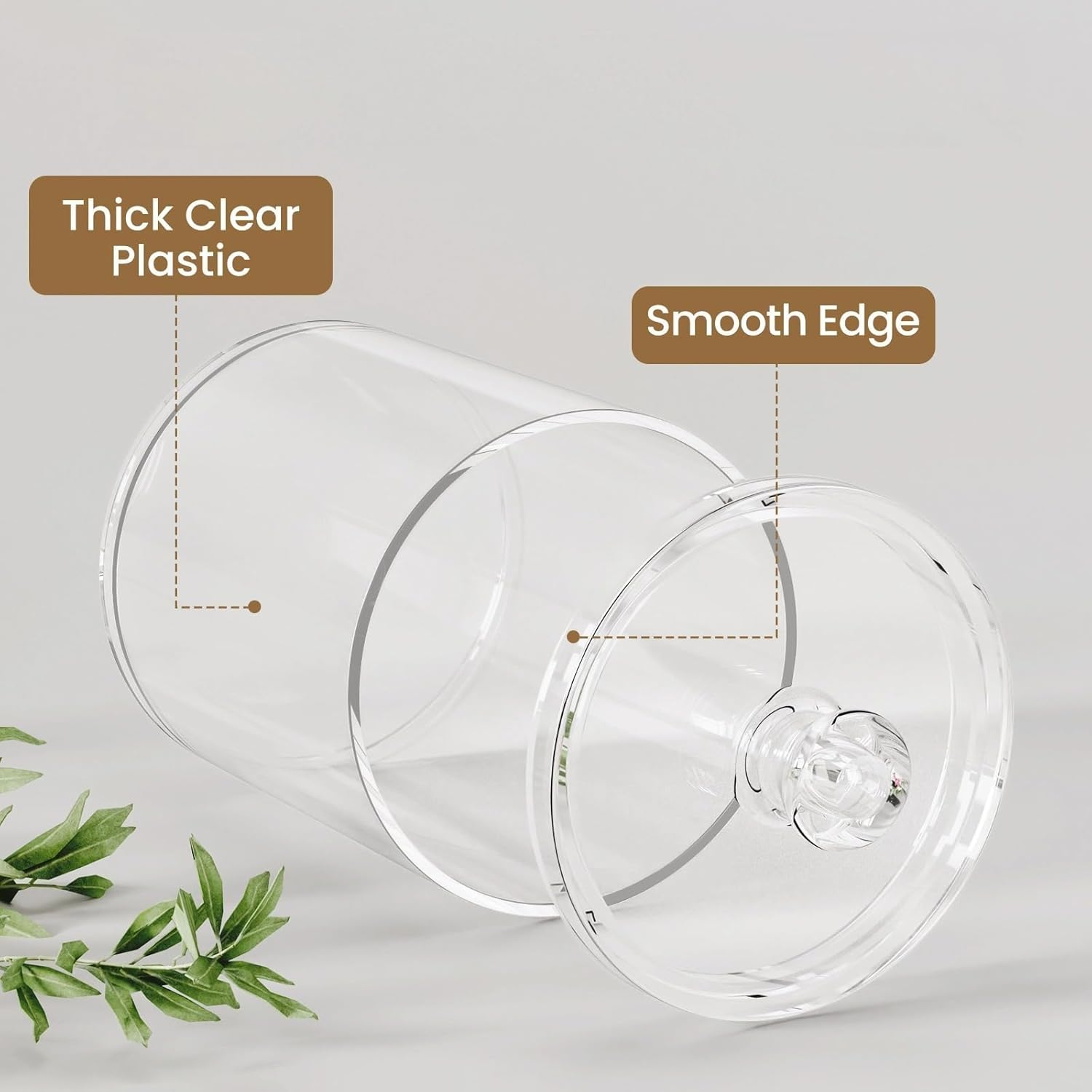 LABUBU Holder 6 Pack,Qtip Dispenser for Cotton Pads,Swabs,Balls,Bathroom Storage Containers for Organizing,Plastic Bathroom Canisters with Lid,Storage Jars Vanity Makeup Accessories Set