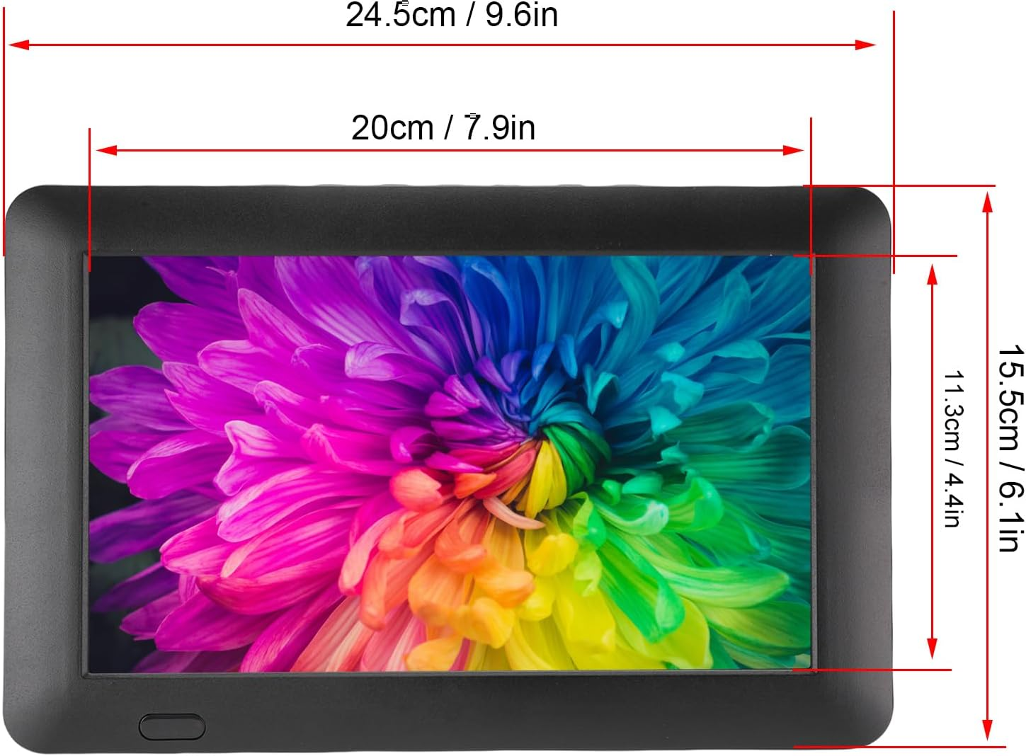 9-Inch Portable TV with Remote Control, 800X480 Resolution Color TFT-LED Display Monitor Rechargeable Digital TV, with Power Adapter & 12Volt Car Charge for Car Camping Kitchen image number 6