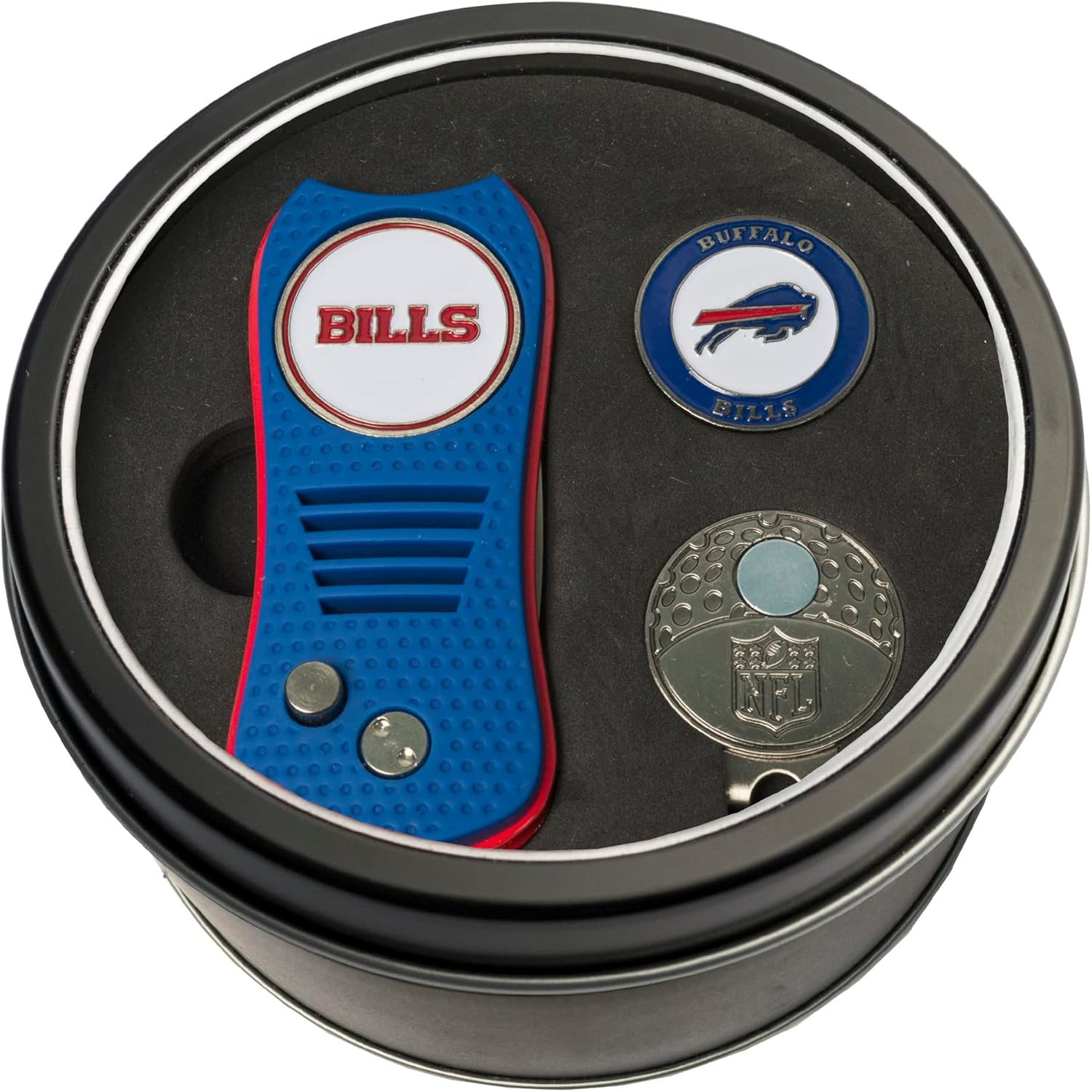 Team Golf NFL Gift Set Switchblade Divot Tool, Cap Clip, & 2 Double-Sided Enamel Ball Markers, Patented Design, Less Damage to Greens, Switchblade Mechanism image number 5
