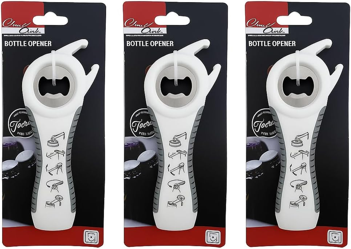 Leona Co 5-In-1 Wine Bottle Opener, Stainless Steel Multi-Functional Opener for Wine, Beer, Jars & Cans with Non-Slip Ergonomic Handle, Ultimate Barware Tool for Kitchen & Travel (3) image number 2