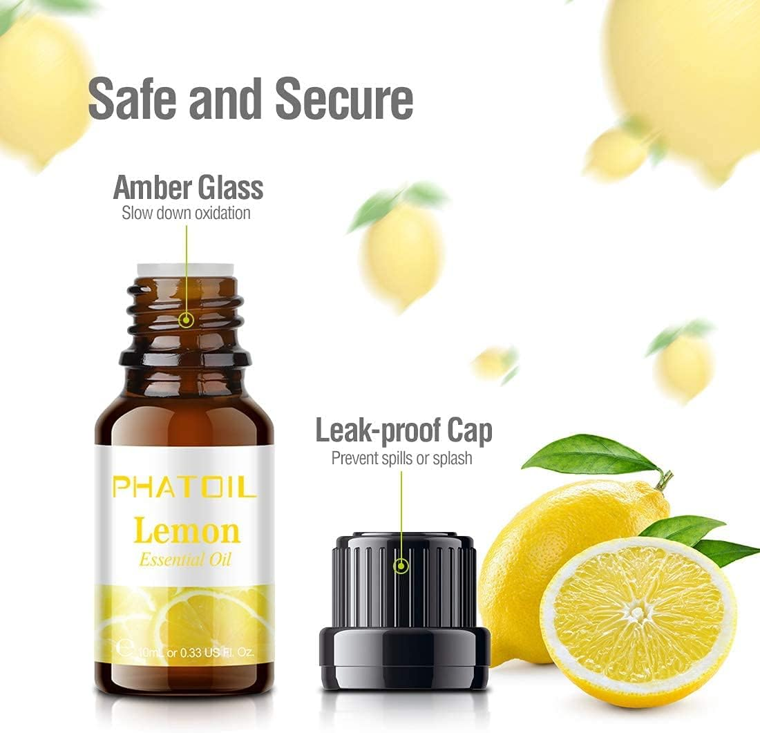 PHATOIL Fruity Fragrance Essential Oil Set 10 X 10 Ml, Aromatherapy Premium Grade Oils Kit, Cherry, Mango, Coconut, Lemon, Apple, Passion Fruit, Watermelon, Sweet Orange, Lime, Strawberry image number 4