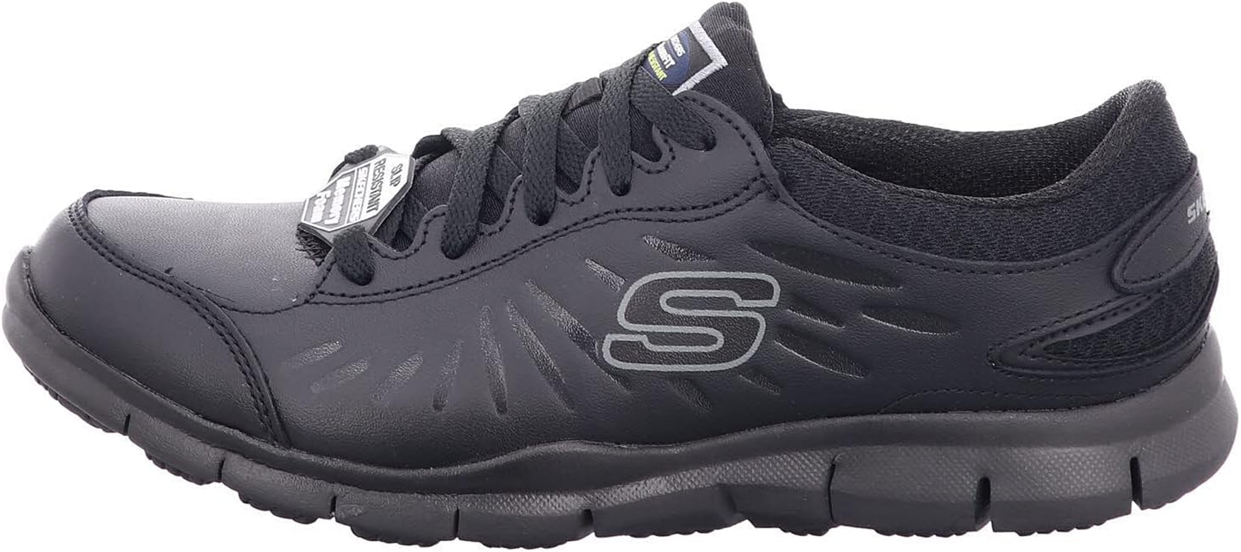 Skechers Women'S Eldred Safety Shoes, Black (Blk) image number 2