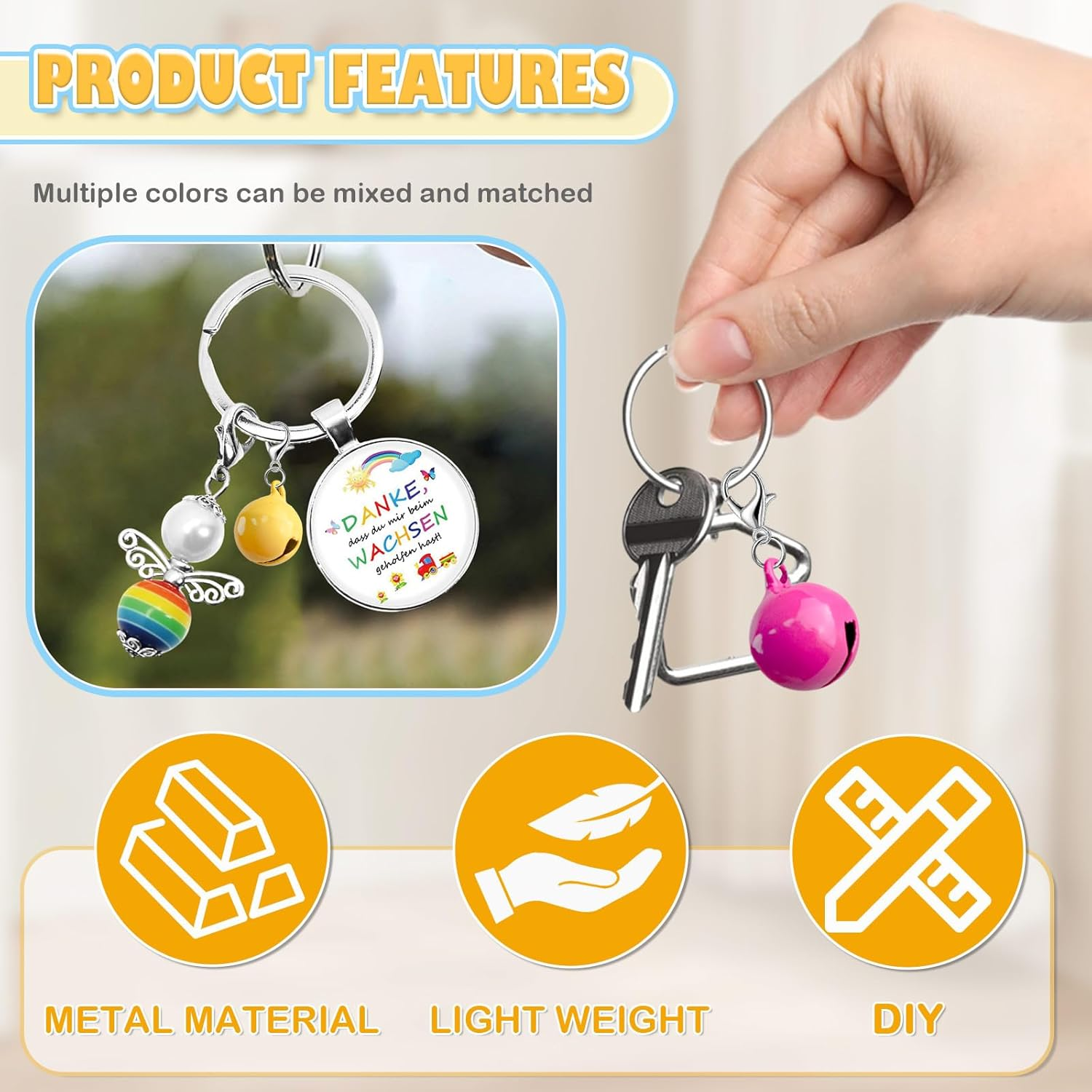 GTILE 60 Pcs of Cat Bell for Collars, Small Jingle Bells for Dog Collars, Cat Bells for Collar Loud, Candy Colors Pet Bell with Clasp for Dog Collar Charms and Holiday Party Decoration image number 5