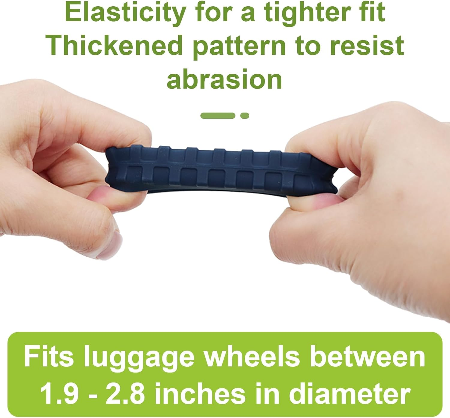 Luggage Wheel Protectors Covers 8 Pieces Suitcase Wheel Protectors Luggage Compartment Protection Silicone Cover for Wear-Resistant, Anti-Noise, Essential Travel Accessories Grey - Black image number 5