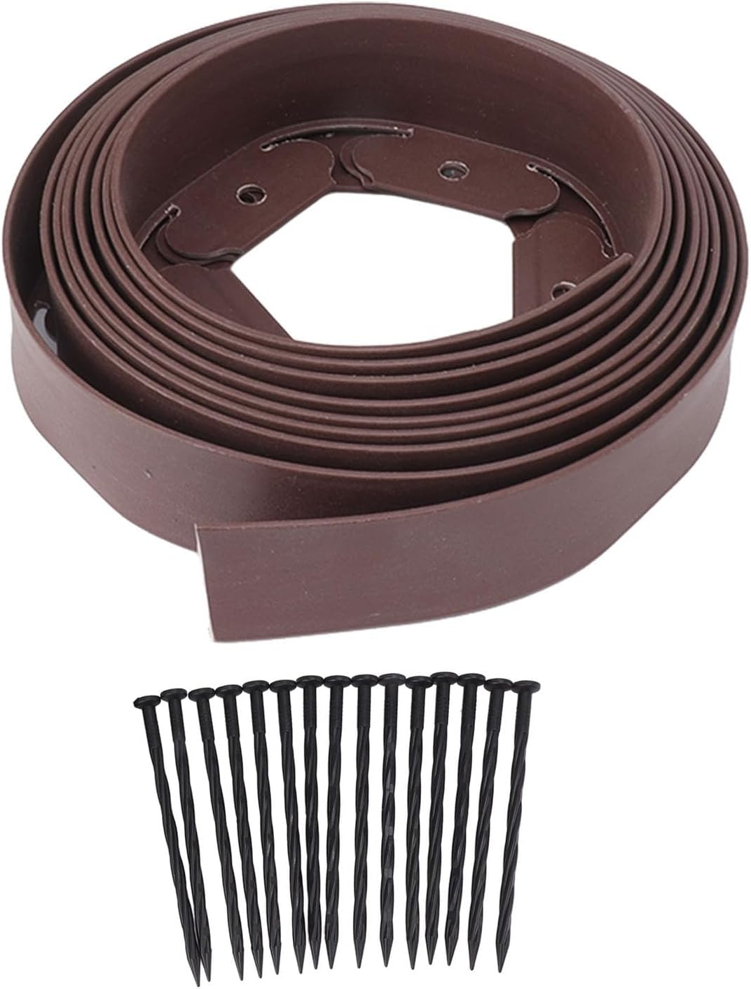 Landscape Edging Kit, No Dig Garden Edging Border, Include 30 Spikes, 32.8Ft Length Landscape Edging Coil Garden Edging Coil for Landscaping and Flower Gardens, Easy to Install