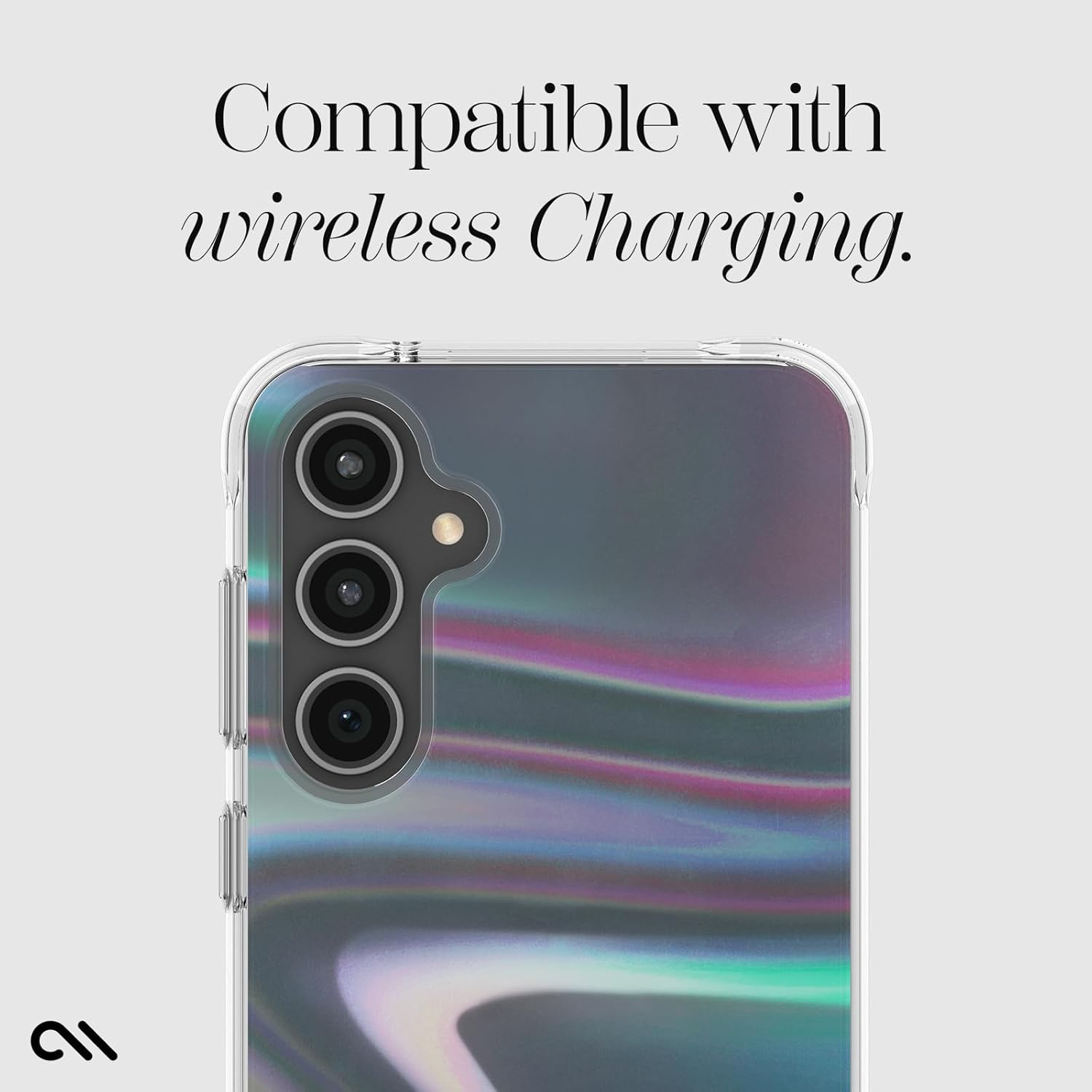 Case-Mate Soap Bubble Samsung Galaxy S23 FE 5G Case [6.4"] [12Ft Drop Protection] [Wireless Charging] Phone Case for Samsung Galaxy S23 FE 5G - Iridescent Swirl Effect, Anti-Scratch, Slim - Iridescent