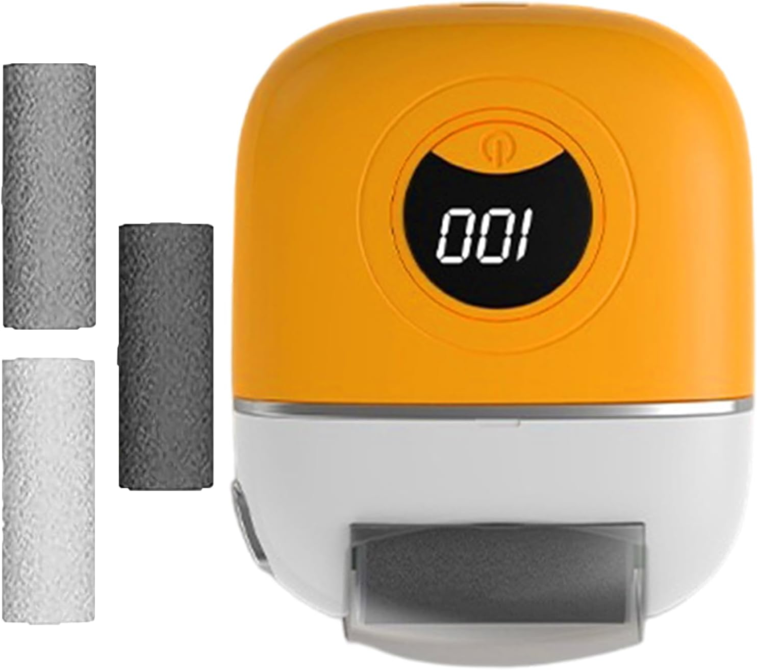 Electric Foot File, Callus Remover, Powerful Pedicure Grinder, Adorable Foot Care Tool, Rechargeable Scrubber Roller for Smooth Feet and Dead Skin Removal, Orange, Blue, Gray