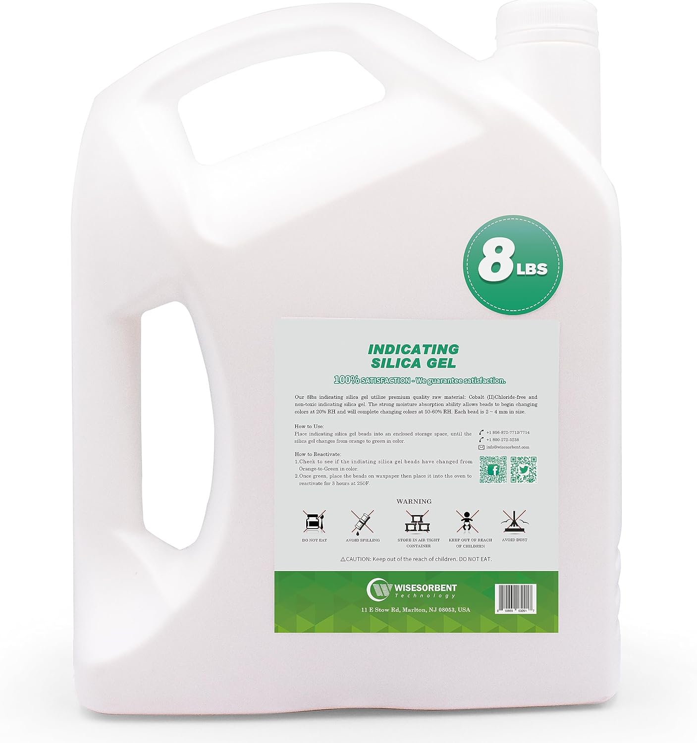 Wisesorb 8 LBS Indicating Silica Gel Beads (Orange to Green), Reusable Dessicant Dehumidifiers Desiccant Moisture Absorber - 16Lbs image number 5