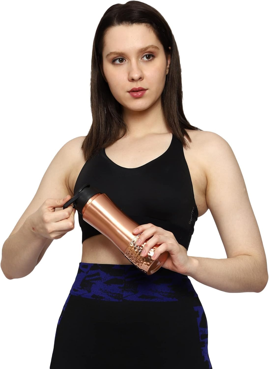 Healthgoodsau - Pure Copper Water Bottle with Sipper for Ayurvedic Health Benefit, 900 Ml Capacity, Perfect for Gym, Office and Home