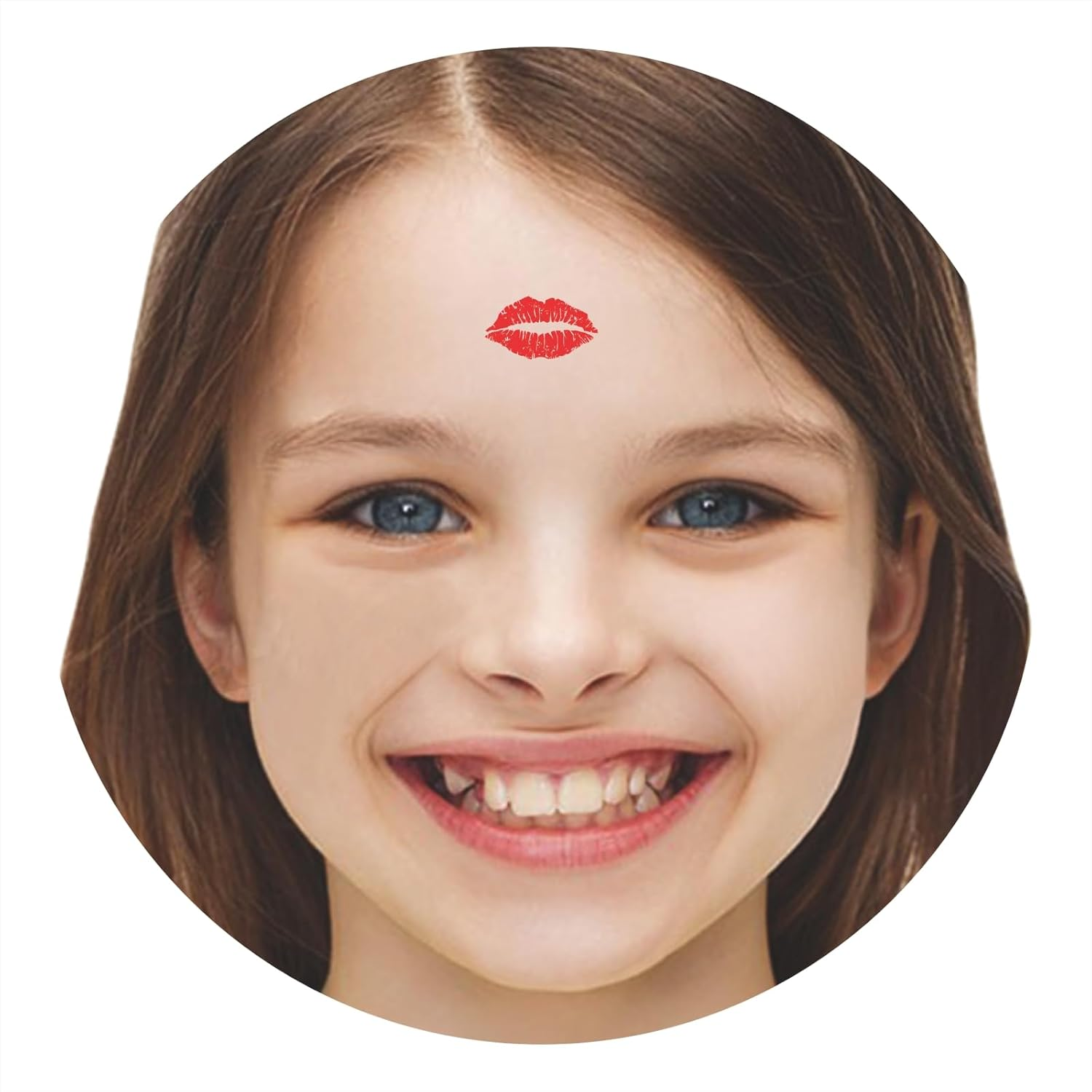 Womaha 4 Sheets A5 Temporary Red Lips Tattoos for Women and Girls Small Tattoo Face Stickers image number 1