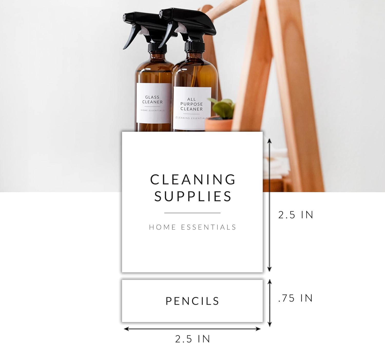 Laundry Labels for Jars, 136 Home & Laundry Stickers, Laundry Room Organization, Office & Kitchen Labels, Cleaning Stickers for Jars & Spray Bottles, Linen Closet Household image number 5