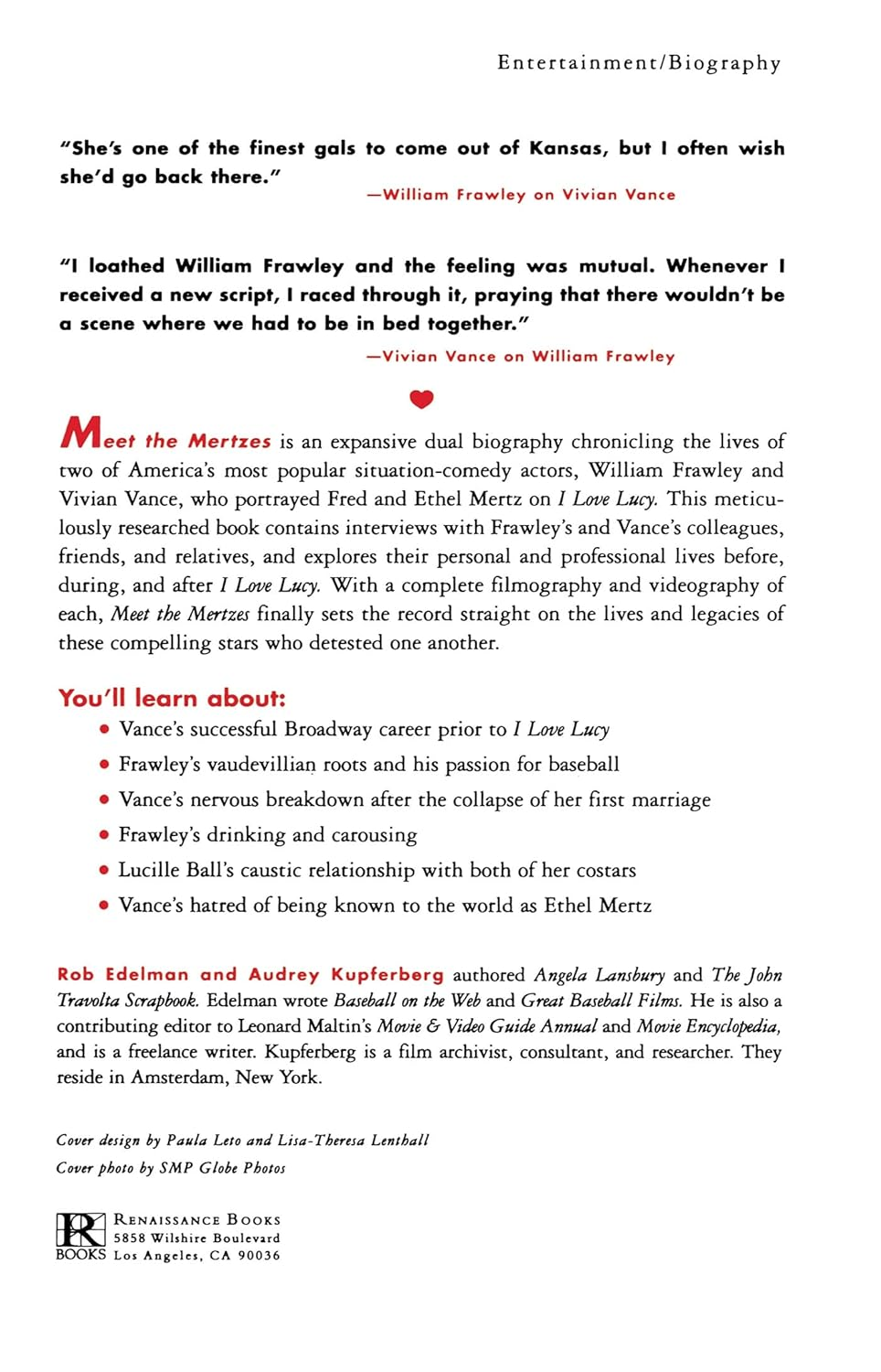 Meet the Mertzes: the Life Stories of I Love Lucy'S Other Couple