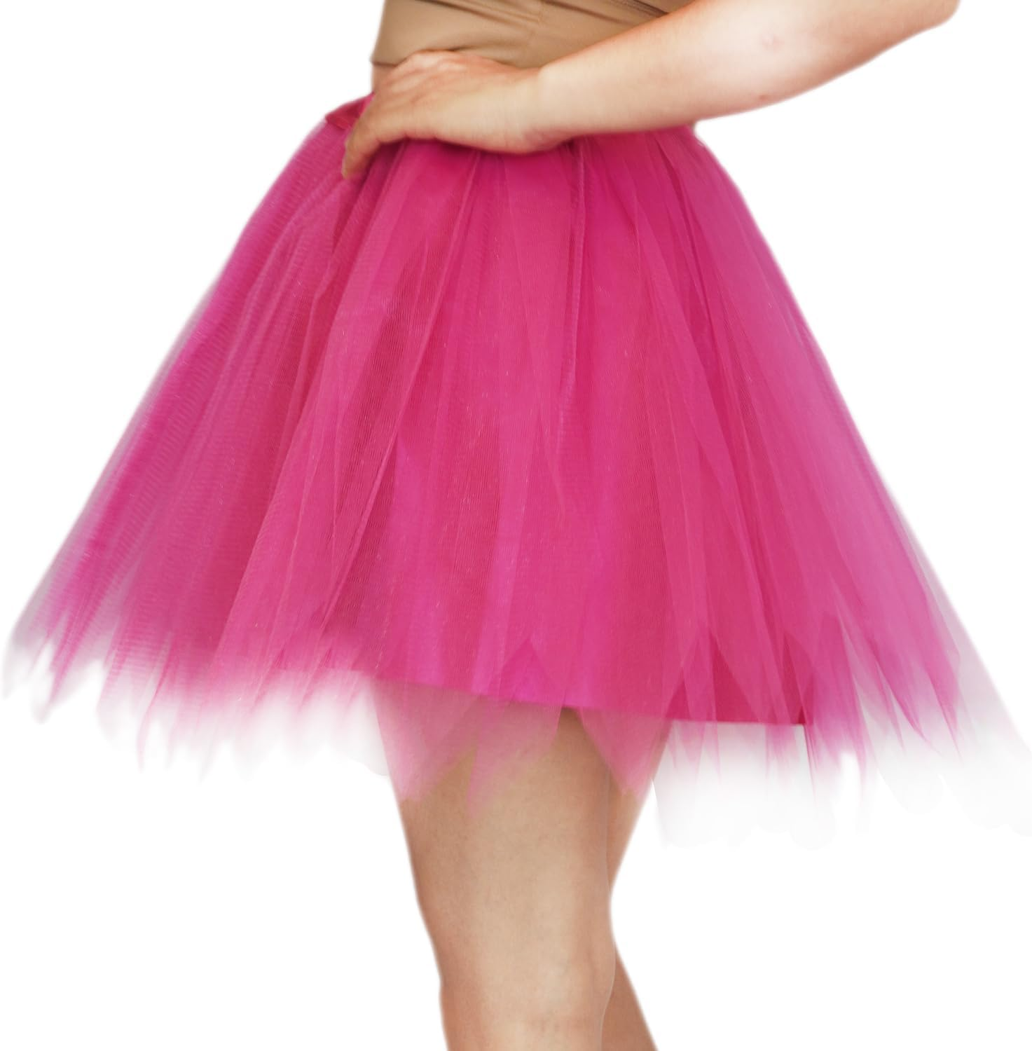 Women 4 Layered Tutu with Lining Adult Teens Tulle Skirts Woman Running Tutu Skirts 1950S Halloween Costumes Tutus