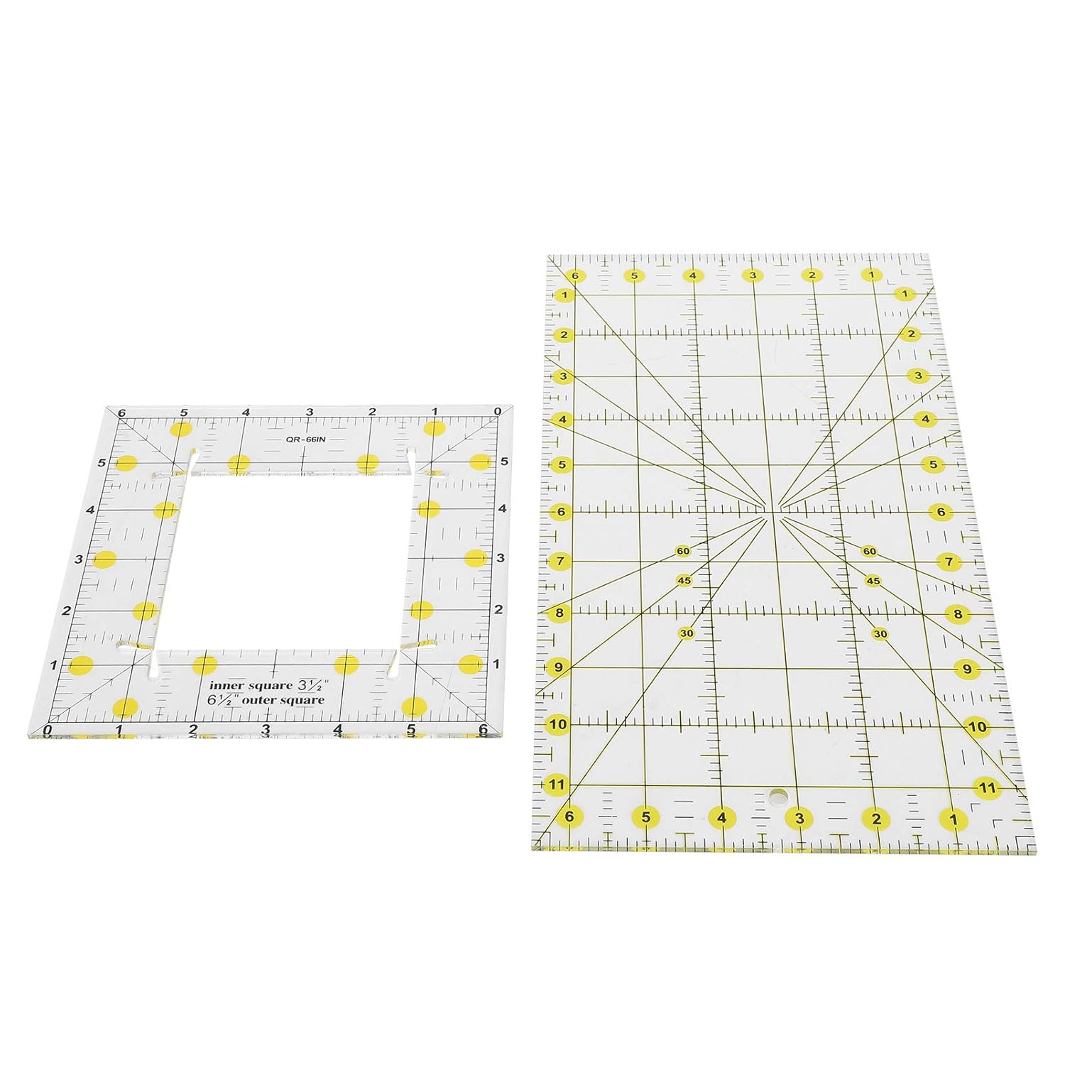 Acrylic Quilting and Sewing Ruler, Rectangular Drawing Measure Tools for Crafts and Cloth Supplies Quilting image number 3