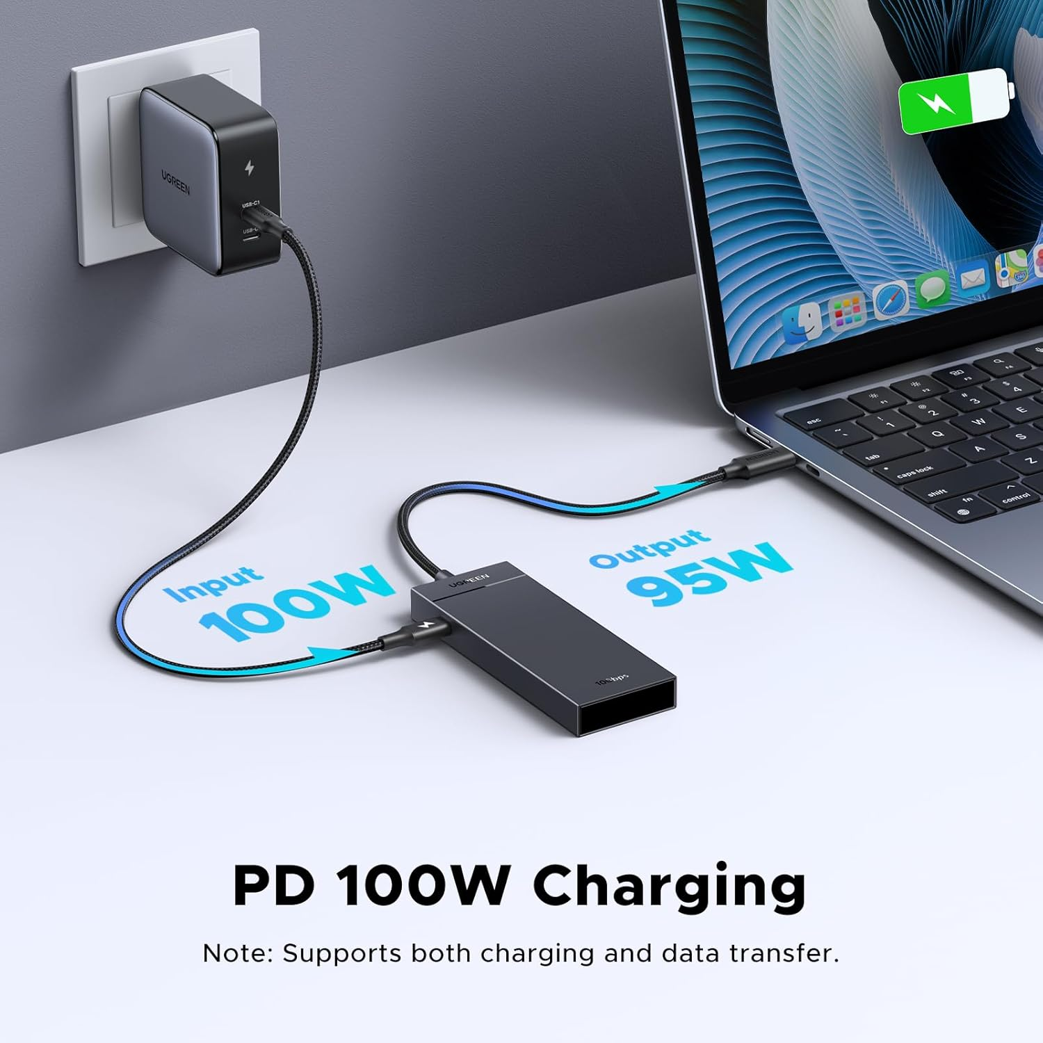 UGREEN 10Gbps USB C Hub with 100W PD, Powered Type C Splitter with 4 USB C 3.2 Gen 2 Ports, Multiport Adapter Extender Compatible with PC, Laptop, Macbook Air, Ipad Pro, and Iphone 16, Plug and Play image number 1