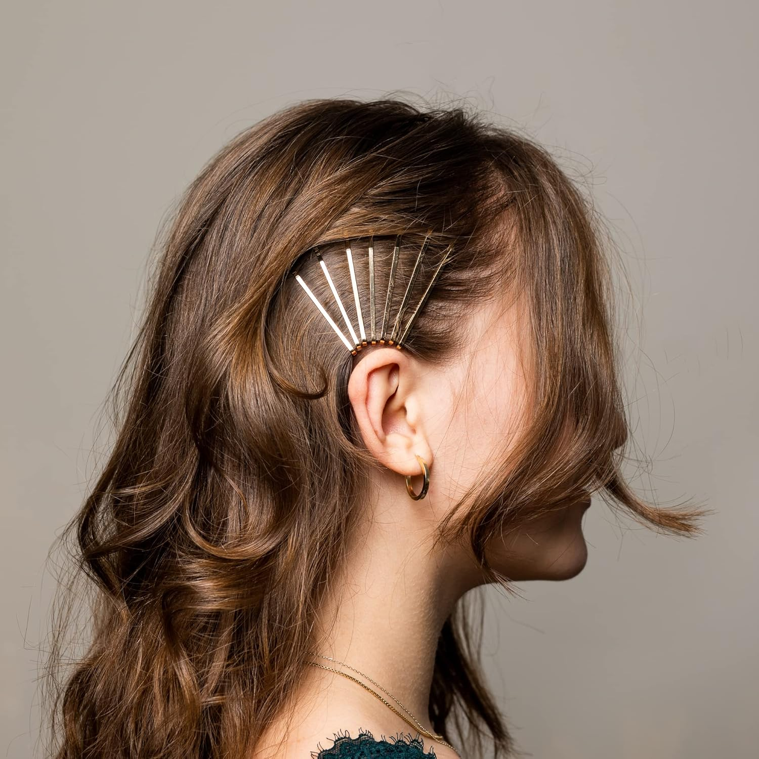 KOKO & KO Gold Bobby Pins | 40 Pcs | | Gold Hair Pins | Hair Pins | Flat Bobby Pins | Blonde Bobby Pins | Styling Hair Jewelry | 2 Inch | 55 Mm image number 2