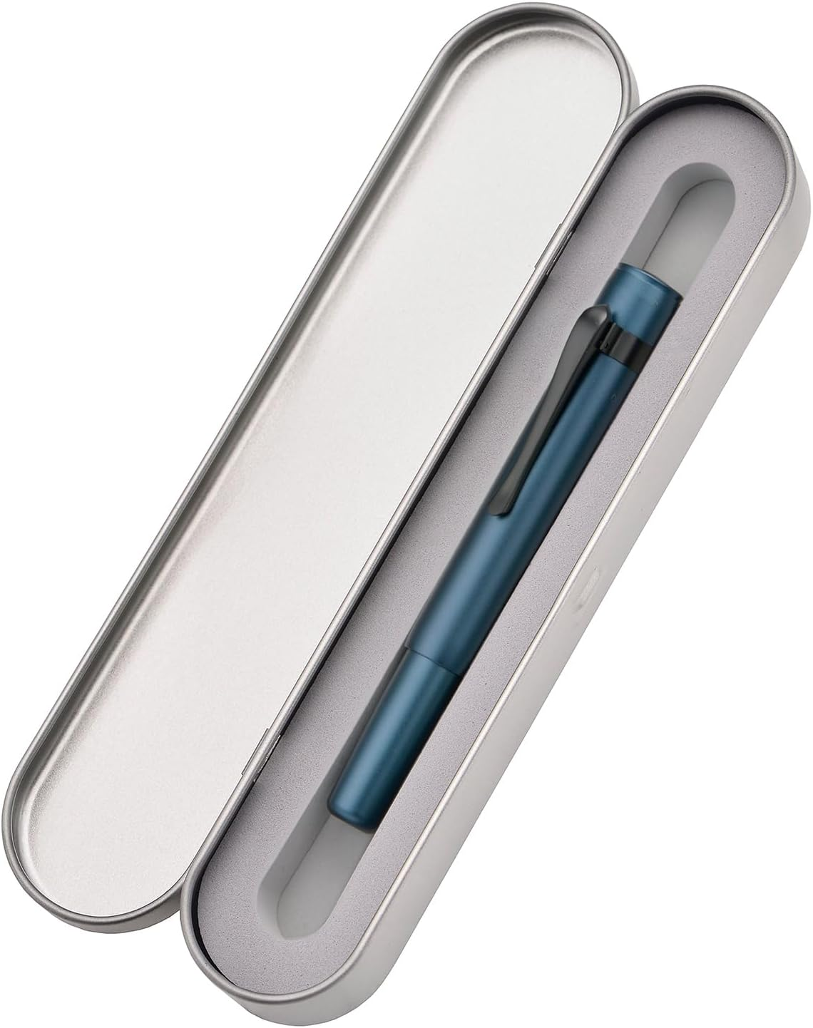 Hongdian M2 Black Forest Mini Fountain Pen, Fine Soft Nib & Sleek Shape Aluminium Short Pocket Travel Pen (Midnight Blue)