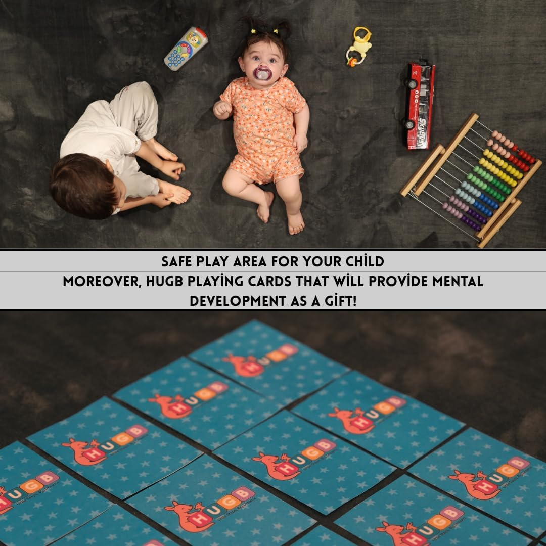 Hugb Baby Play Mat - Premium Extra Thick Non‑Slip Modern Rug for Kids & Toddlers - Tummy Time Mat for Floor - Safe Soft Game Area for Baby - Suitable for Playpen -Useful for Yoga & Stretching - OEKO-TEX Certified - Gray 150*200*3Cm image number 1