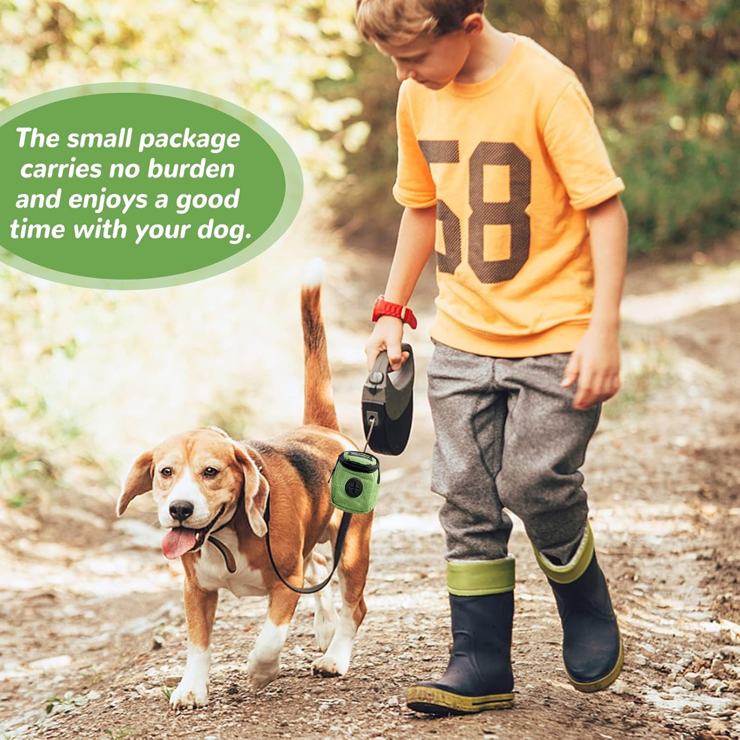 Dog Treat Pouch, Dispenser Pet Treat Waste Bags Pet Training Bag with Poop Bag Holder for Puppy and Dog Training Travel Walking Running Hiking and Outdoor Activities