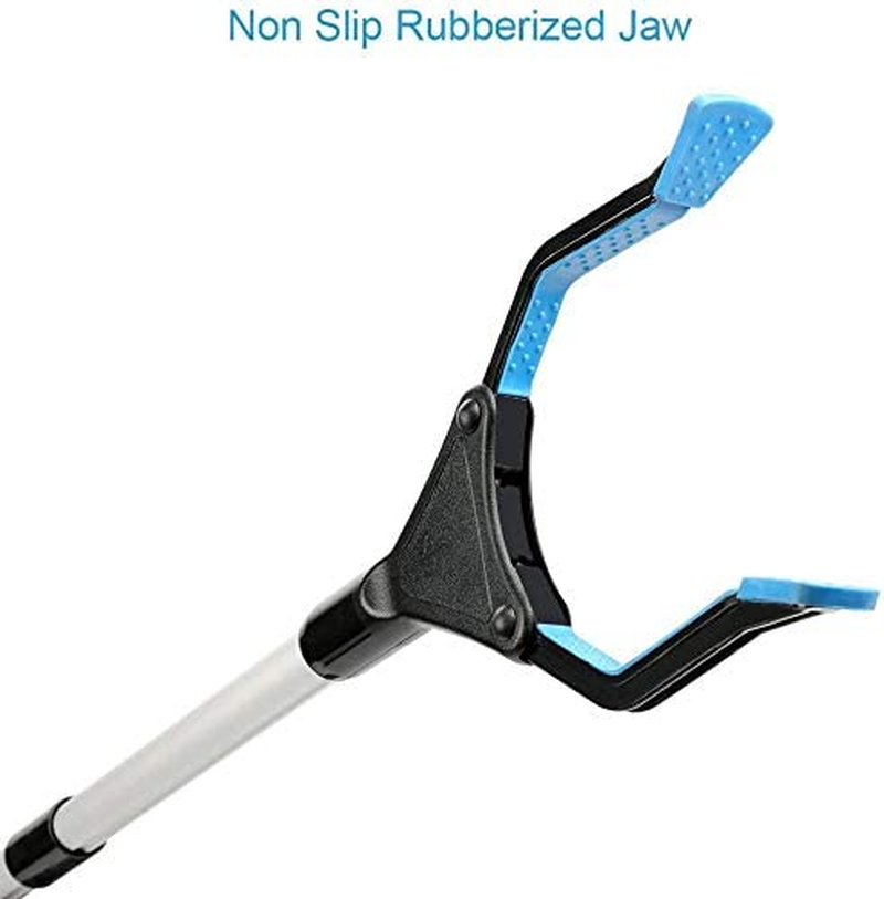 Reacher Grabber Tool, 32" Foldable Grabber Reacher for Elderly, Lightweight Extra Long Handy Trash Claw Grabber, Reaching Assist Tool for Trash Pick Up, Nabber, Litter Picker, Arm Extension (Blue) image number 2