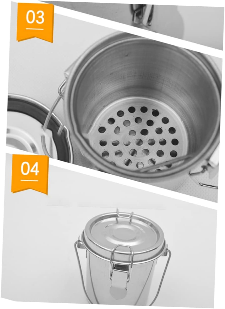 OHPHCALL Brush Washing Bucket with Cover Portable Double-Layer Paint Brush Washer for Art Activities for Beginners image number 3